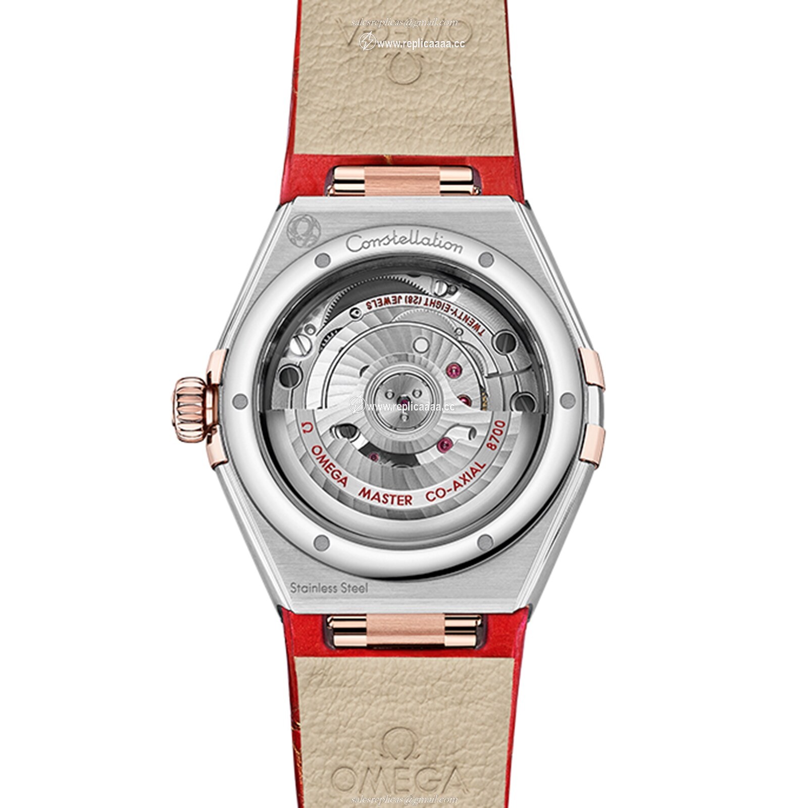 Replica Omega Constellation Co-Axial Master Chronometer 29mm Ladies details Red O13128292099002 2 Replica Omega Constellation Co-Axial Master Chronometer 29mm Ladies details Red O13128292099002