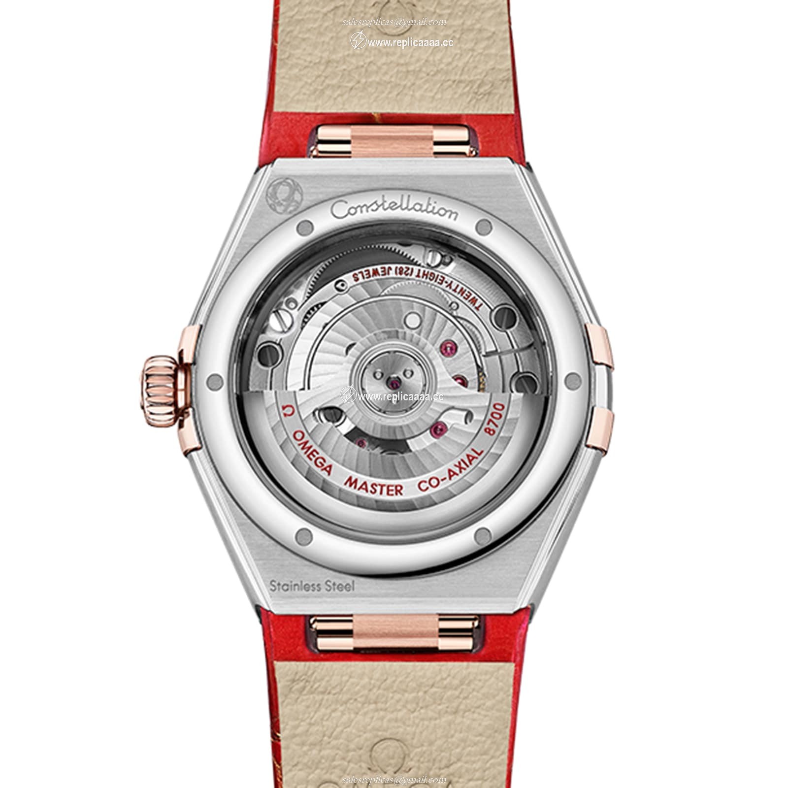 Replica Omega Constellation Co-Axial Master Chronometer 29mm Ladies details Red O13123292099002 2 Replica Omega Constellation Co-Axial Master Chronometer 29mm Ladies details Red O13123292099002