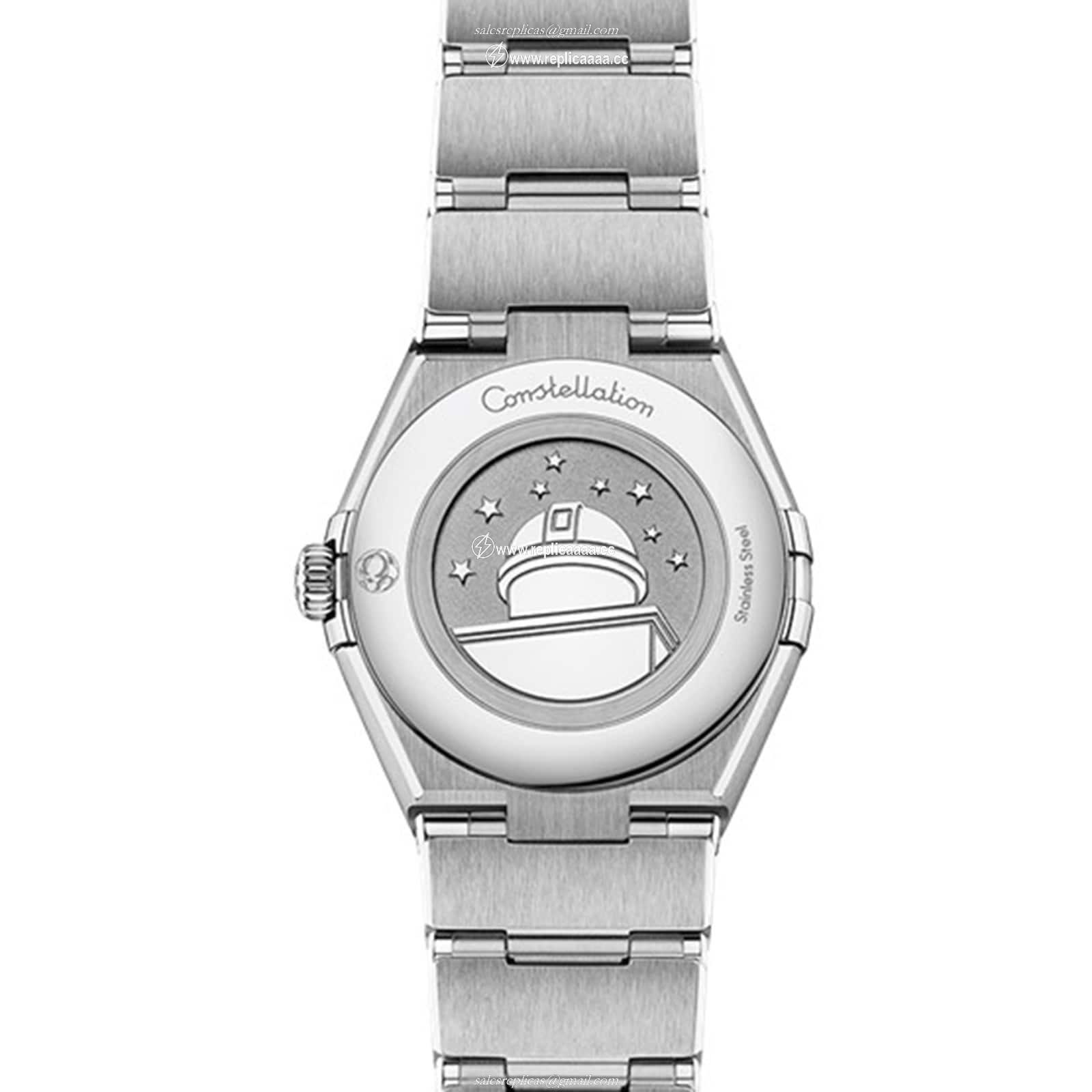 Replica Omega Constellation Quartz Steel 28mm Ladies details Pink O13110286011001 2 Replica Omega Constellation Quartz Steel 28mm Ladies details Pink O13110286011001