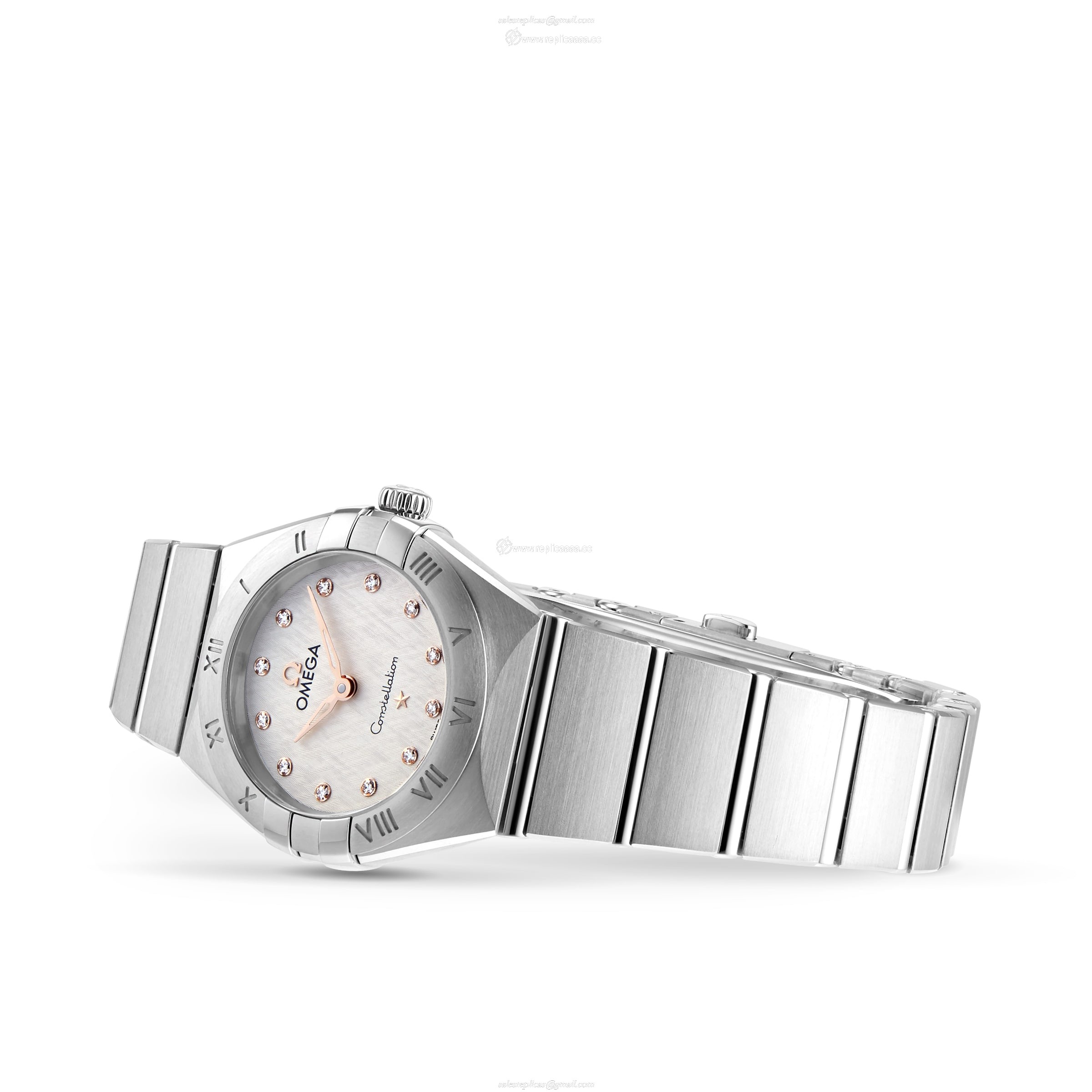 Replica Omega Constellation Manhattan 25mm Ladies details O13110256052001