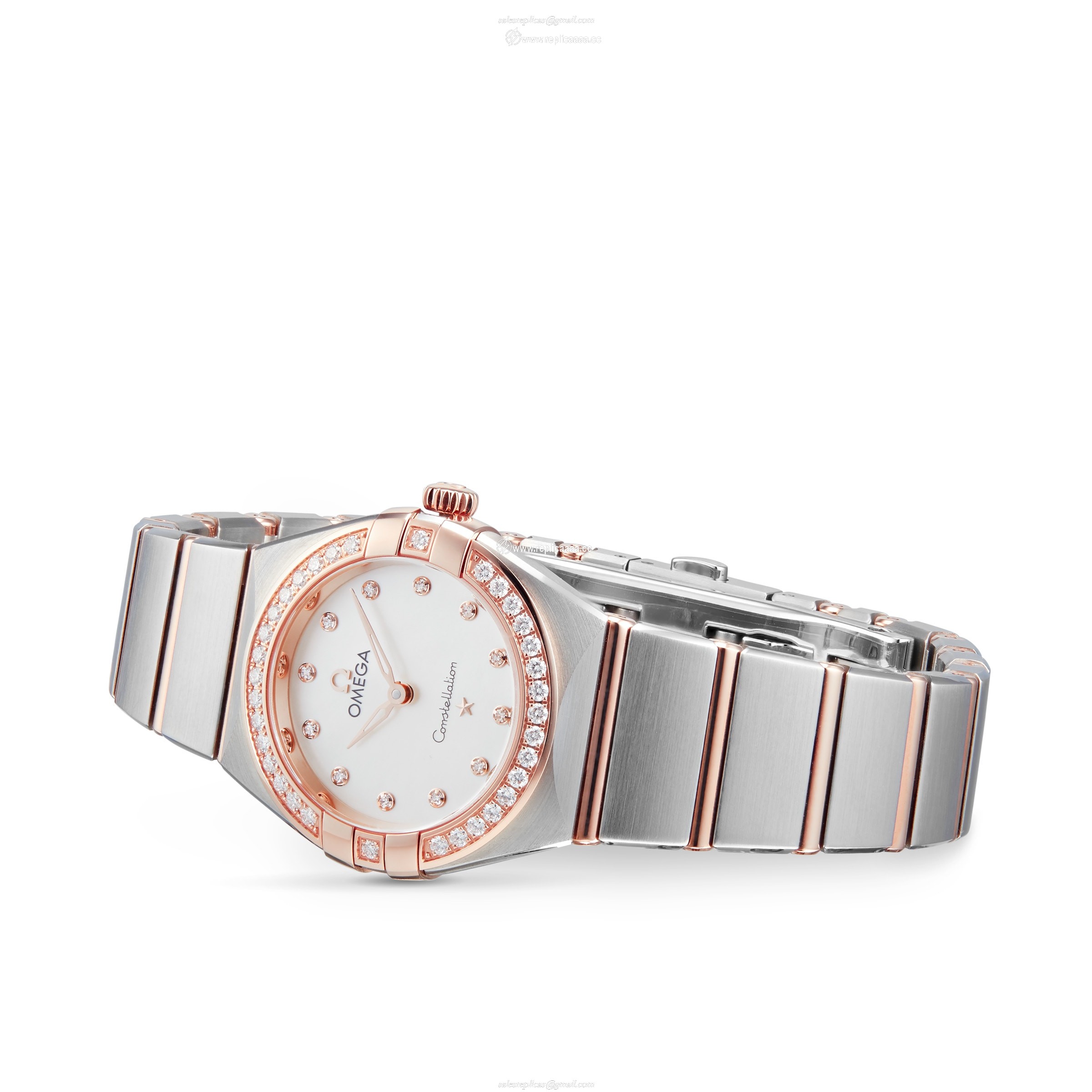 Replica Omega Constellation Manhattan 25mm Ladies details O13125256055001