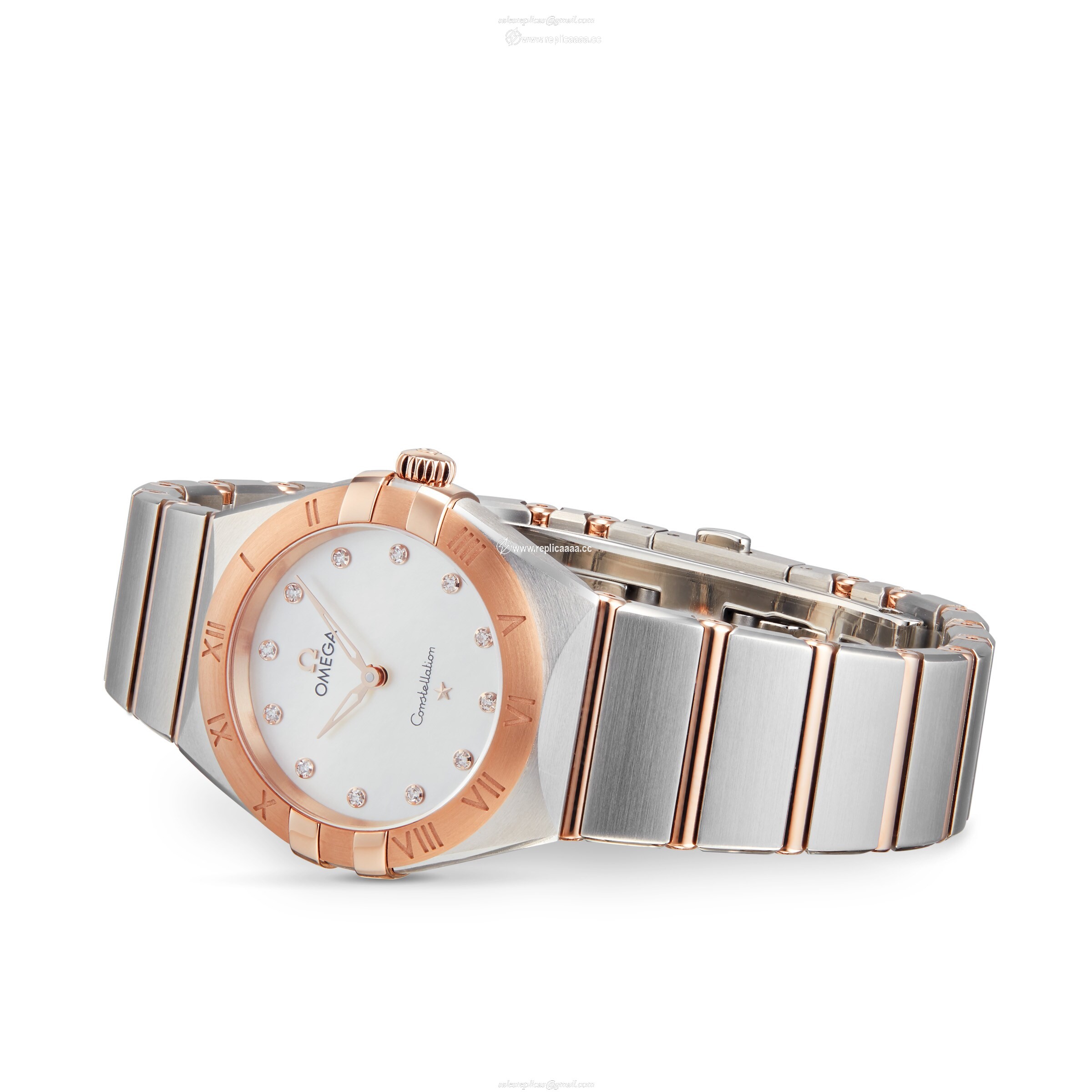 Replica Omega Constellation Manhattan 28mm Ladies details O13120286055001 2 Replica Omega Constellation Manhattan 28mm Ladies details O13120286055001