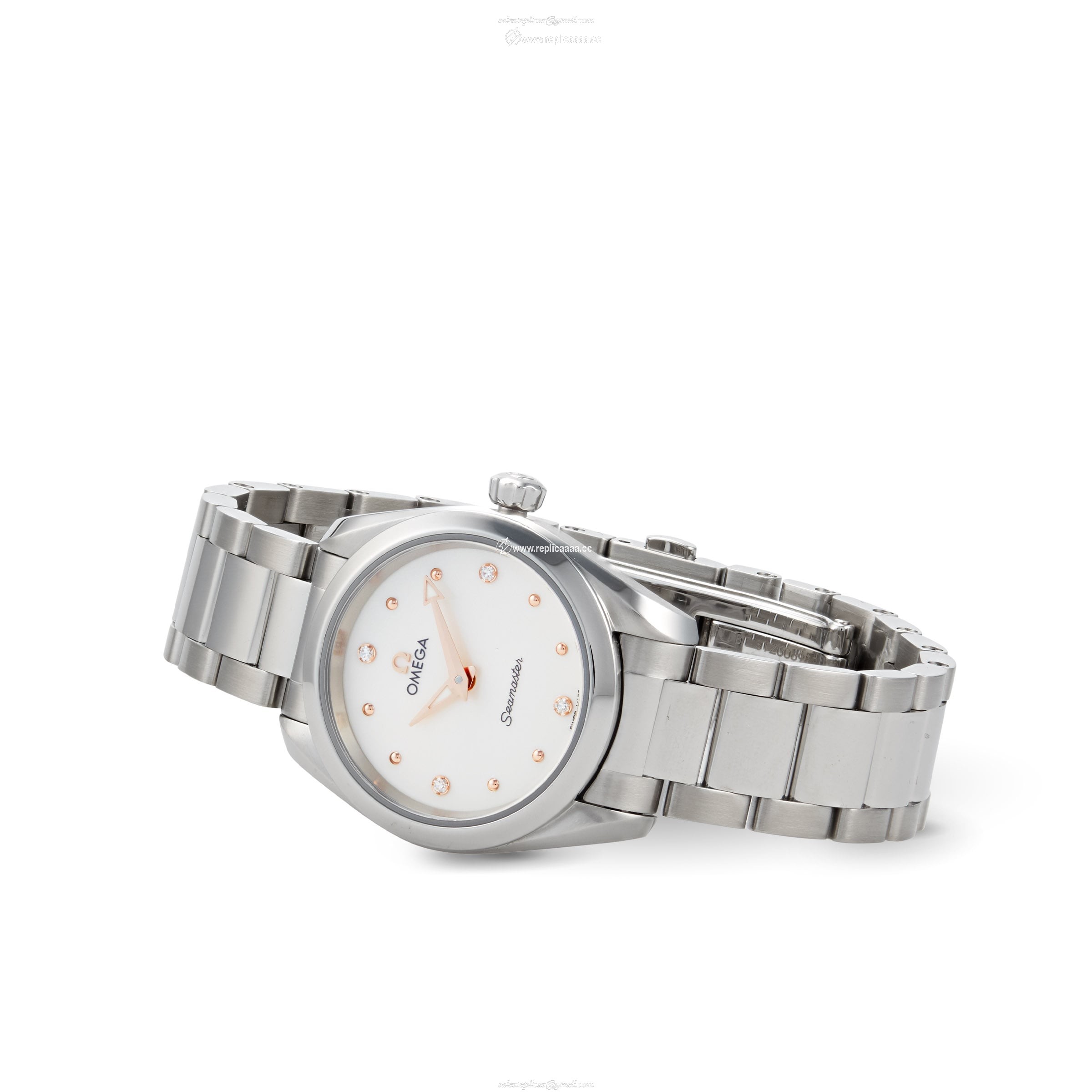 Replica Omega Seamaster Aqua Terra 150M Ladies 28mm Quartz Diamond Dot details O22010286054001 2 Replica Omega Seamaster Aqua Terra 150M Ladies 28mm Quartz Diamond Dot details O22010286054001