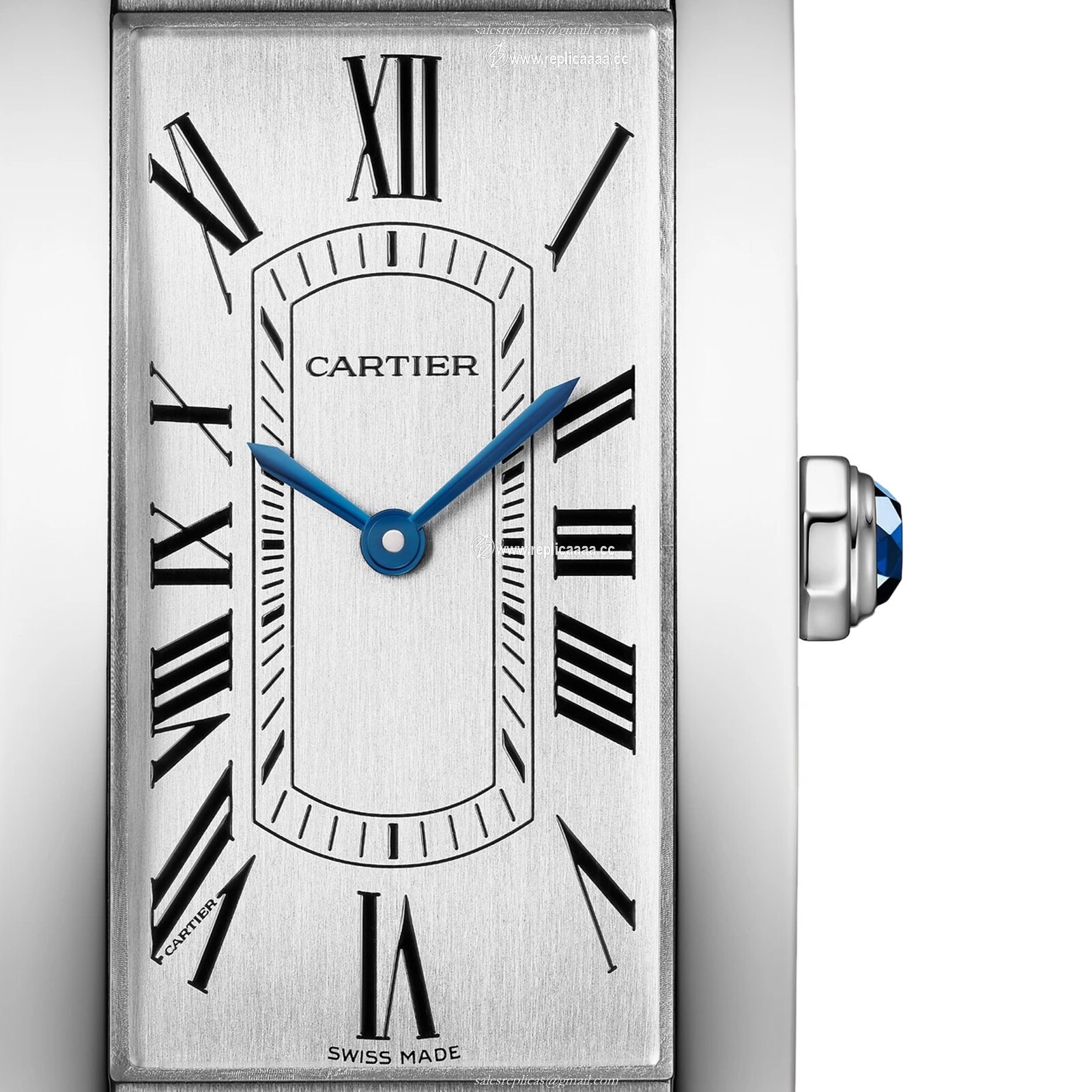 Replica Cartier Tank Americaine details Large Model Automatic Movement Steel Leather WSTA0083 2 Replica Cartier Tank Americaine details Large Model Automatic Movement Steel Leather WSTA0083