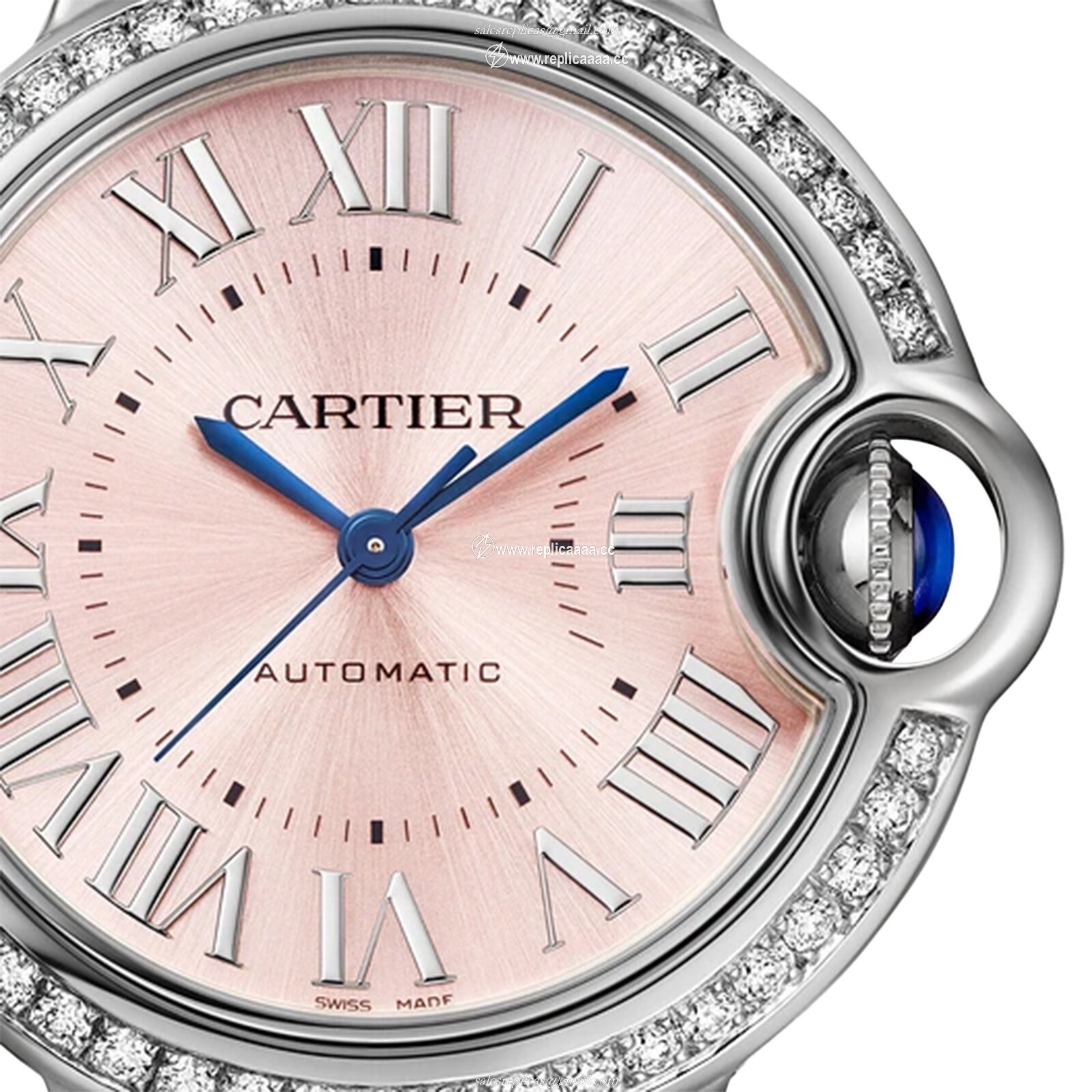 Replica Cartier Ballon Bleu De Cartier details 33mm Automatic Winding Steel Case W4BB0037 2 Replica Cartier Ballon Bleu De Cartier details 33mm Automatic Winding Steel Case W4BB0037