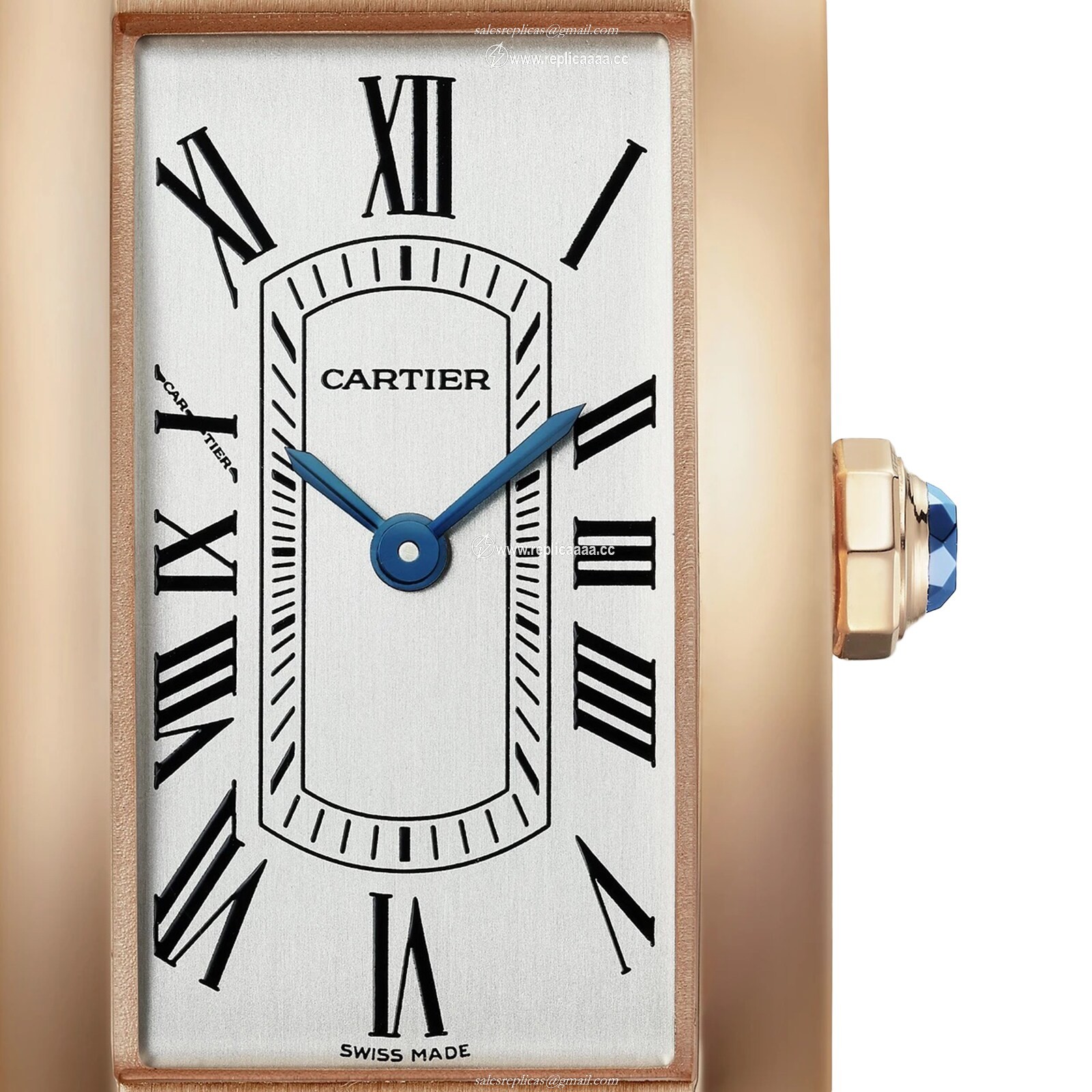 Replica Cartier Tank Americaine details Small Model Quartz Movement Rose Gold Leather WGTA0133 2 Replica Cartier Tank Americaine details Small Model Quartz Movement Rose Gold Leather WGTA0133