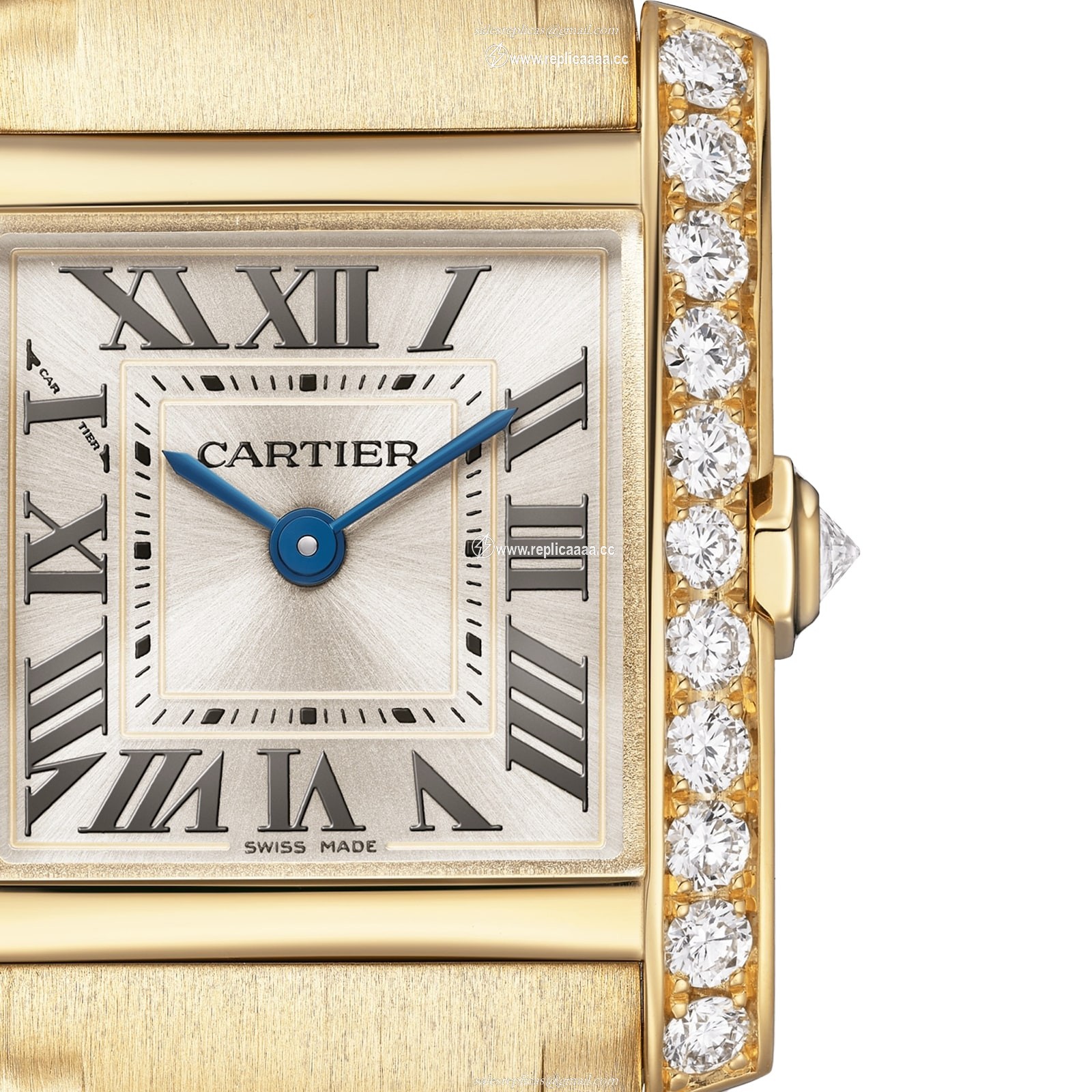 Replica Cartier Tank Francaise details Small Model Quartz Movement Yellow Gold Diamonds WJTA0039 2 Replica Cartier Tank Francaise details Small Model Quartz Movement Yellow Gold Diamonds WJTA0039