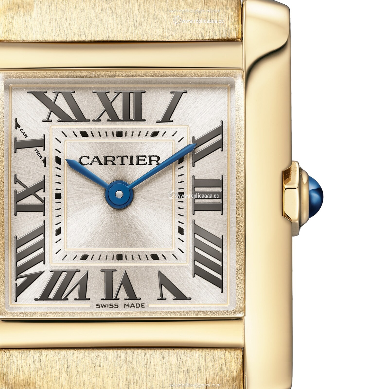 Replica Cartier Tank Francaise details Small Model Quartz Movement Yellow Gold WGTA0114
