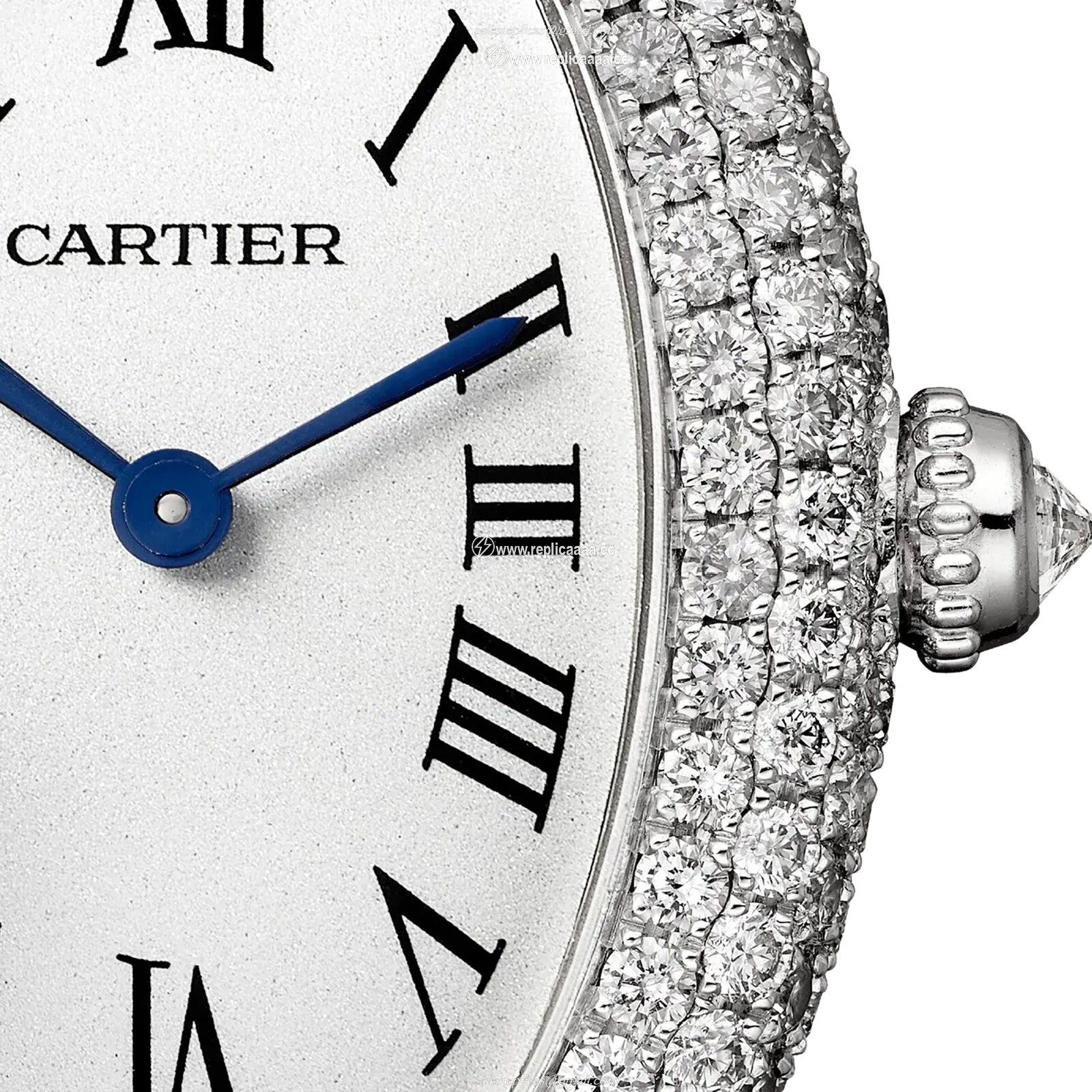 Replica Cartier Baignoire details small model quartz movement. 18K white gold (750/1000) case set with brilliant-cut diamonds. WJBA0015 2 Replica Cartier Baignoire details small model quartz movement. 18K white gold (750/1000) case set with brilliant-cut diamonds. WJBA0015