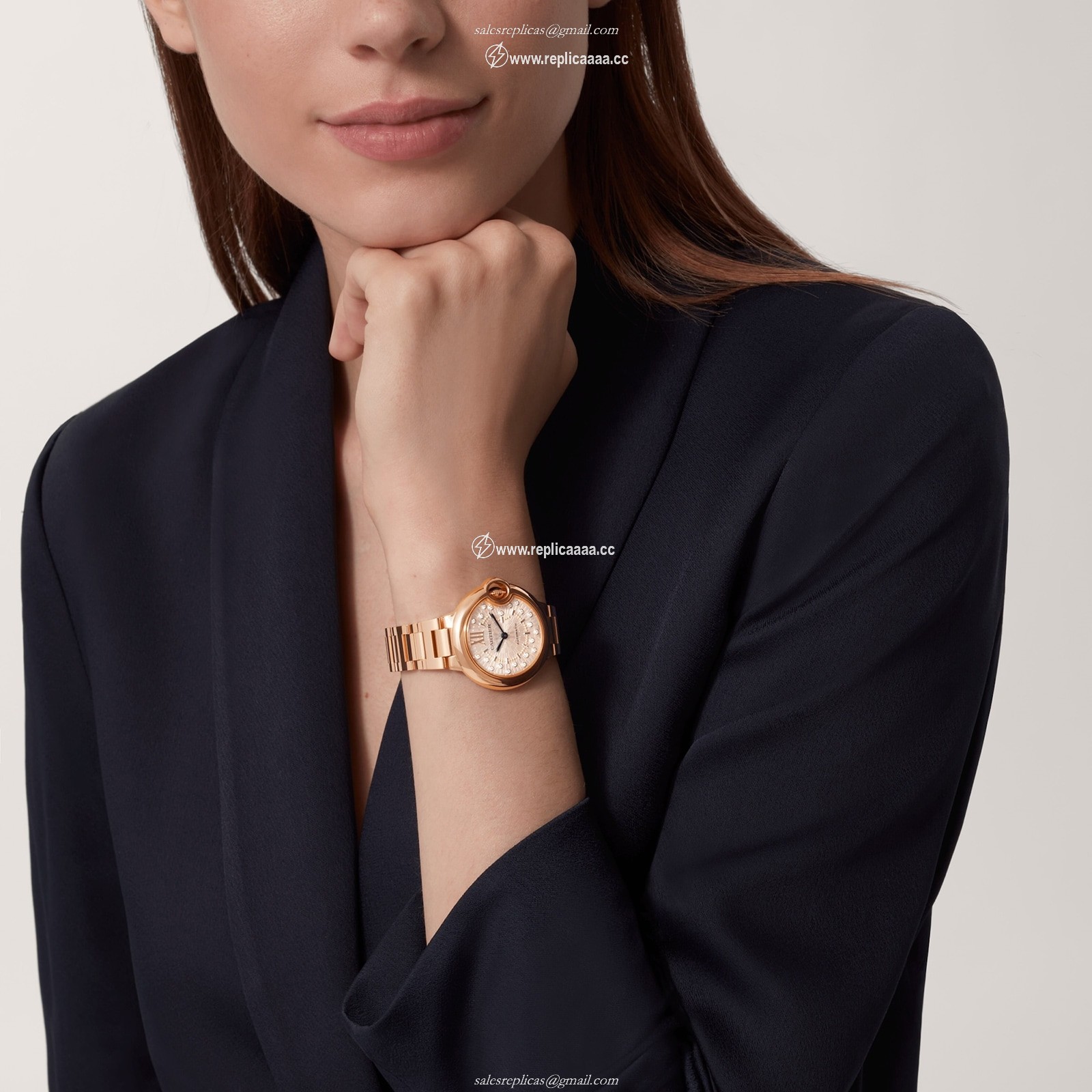 Replica Cartier Ballon Bleu De Cartier details 33mm Self-Winding Mechanical Movement Rose Gold WGBB0054 2 Replica Cartier Ballon Bleu De Cartier details 33mm Self-Winding Mechanical Movement Rose Gold WGBB0054