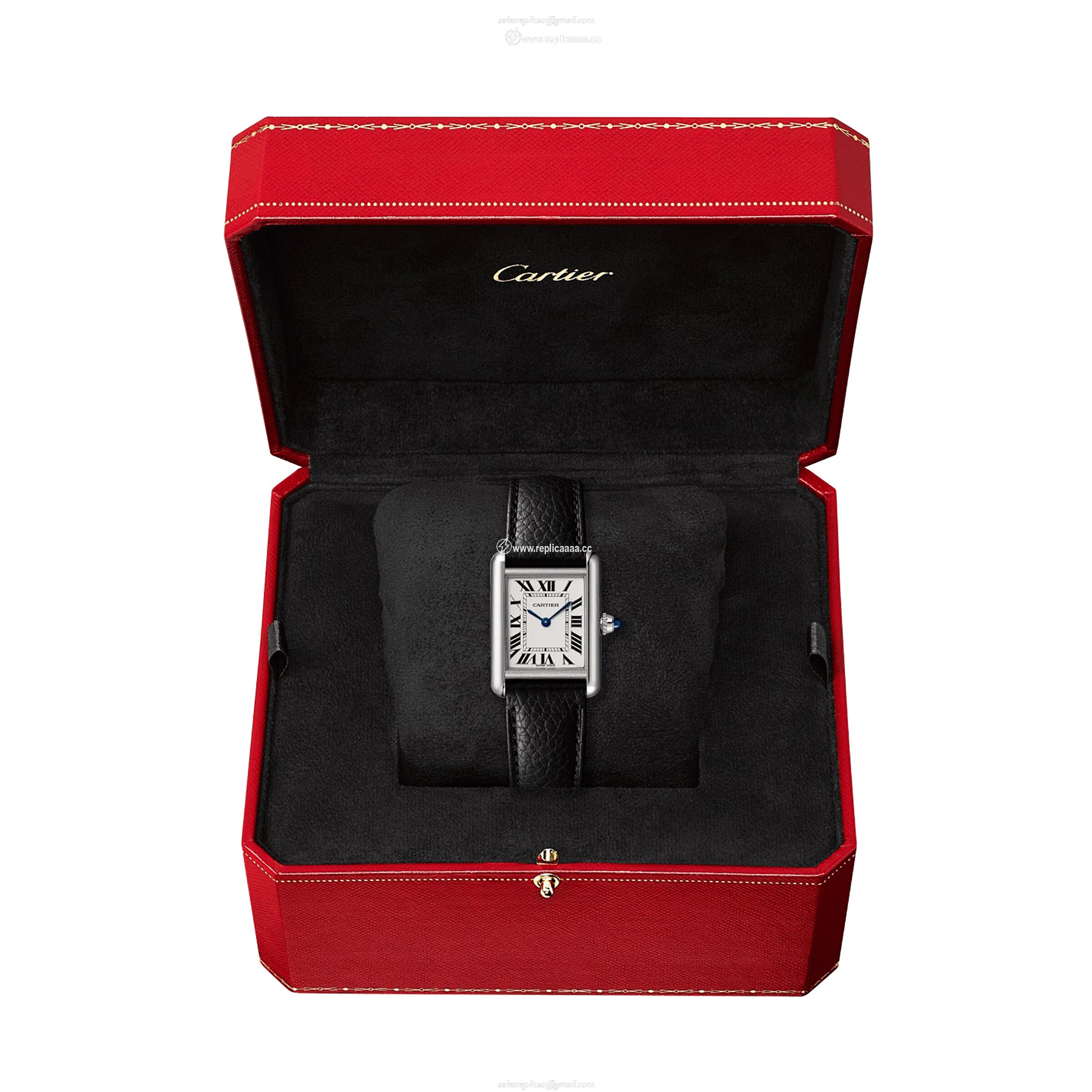 Replica Cartier Tank Must Small Model Quartz Movement Steel Leather WSTA0042