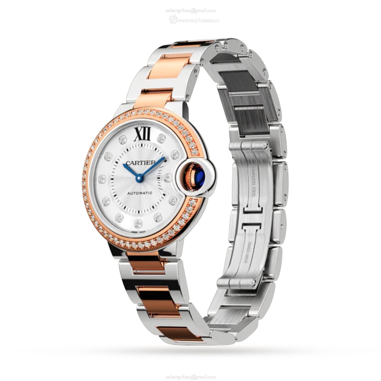 Replica Cartier Ballon Bleu De Cartier details 33mm Mechanical Movement With Automatic Winding Steel Rose Gold W3BB0023 2 Replica Cartier Ballon Bleu De Cartier details 33mm Mechanical Movement With Automatic Winding Steel Rose Gold W3BB0023