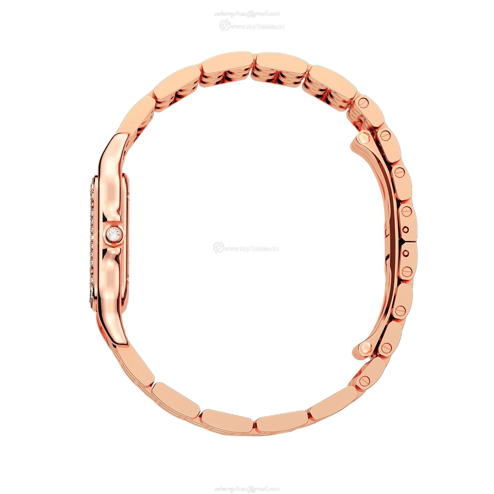 Replica Cartier Panthere De Cartier details Medium Model Quartz Movement Rose Gold WJPN0009