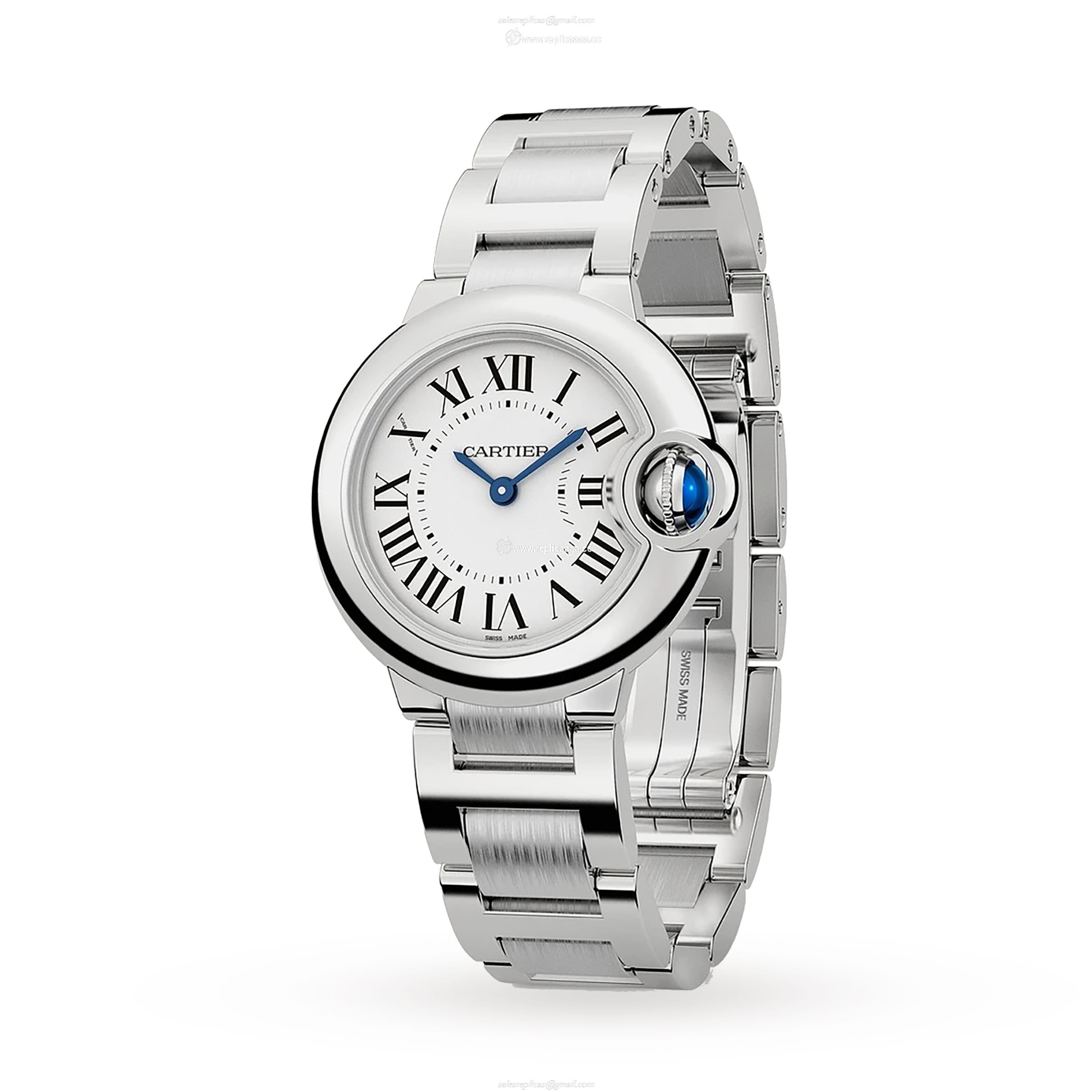 Replica Cartier Ballon Bleu De Cartier details 28mm Quartz Movement Steel W69010Z4 2 Replica Cartier Ballon Bleu De Cartier details 28mm Quartz Movement Steel W69010Z4