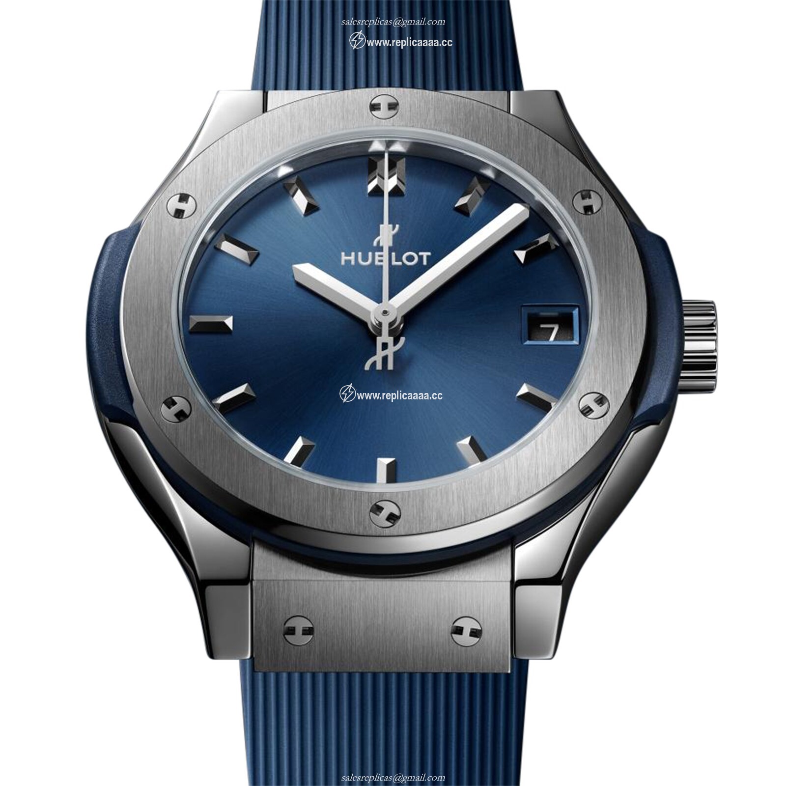 Replica Hublot Classic Fusion Titanium Blue 33mm 581.NX.7170.RX.1104 2 Replica Hublot Classic Fusion Titanium Blue 33mm 581.NX.7170.RX.1104