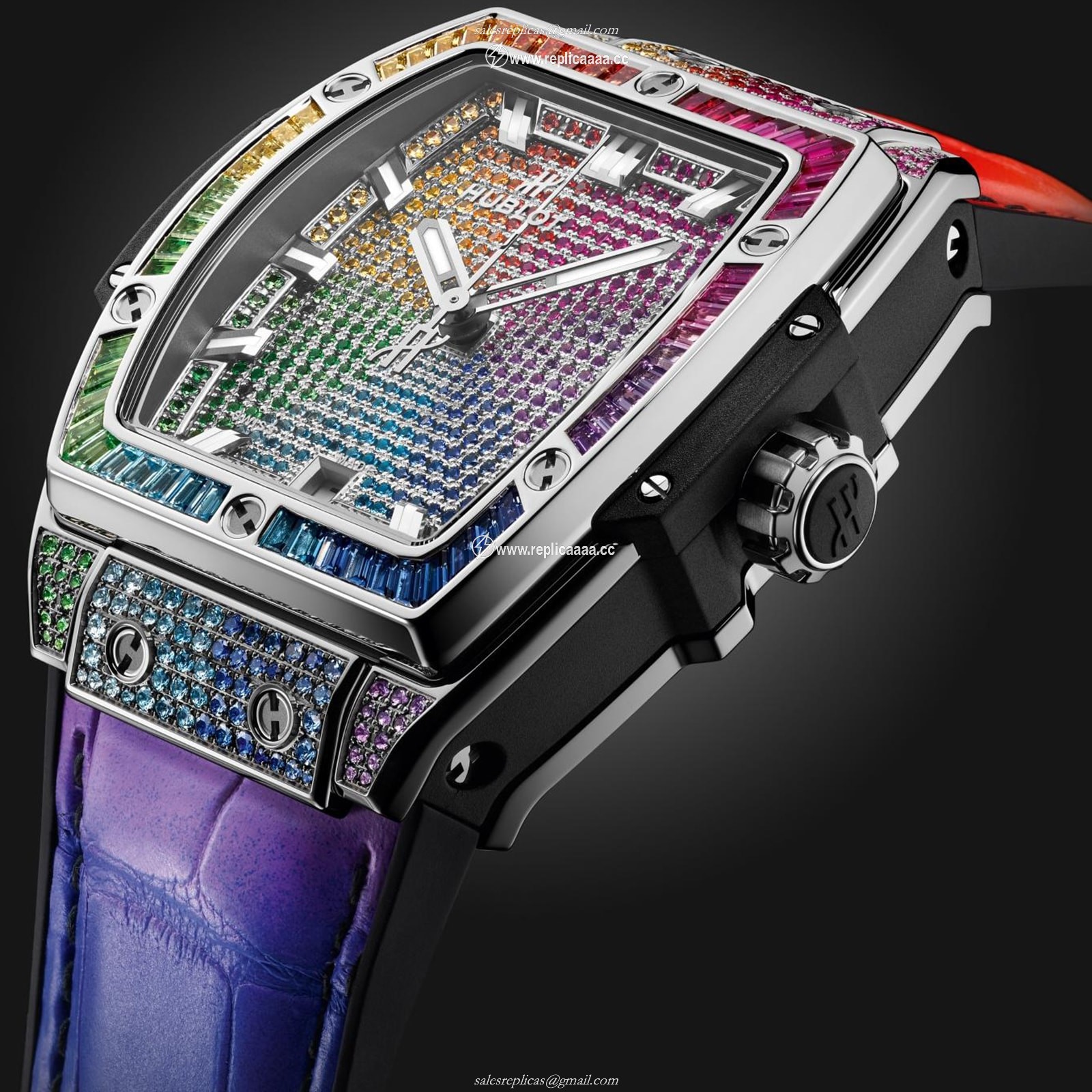 Replica Hublot Spirit of Big Bang Titanium Rainbow 39mm 665.NX.9910.LR.0999 2 Replica Hublot Spirit of Big Bang Titanium Rainbow 39mm 665.NX.9910.LR.0999