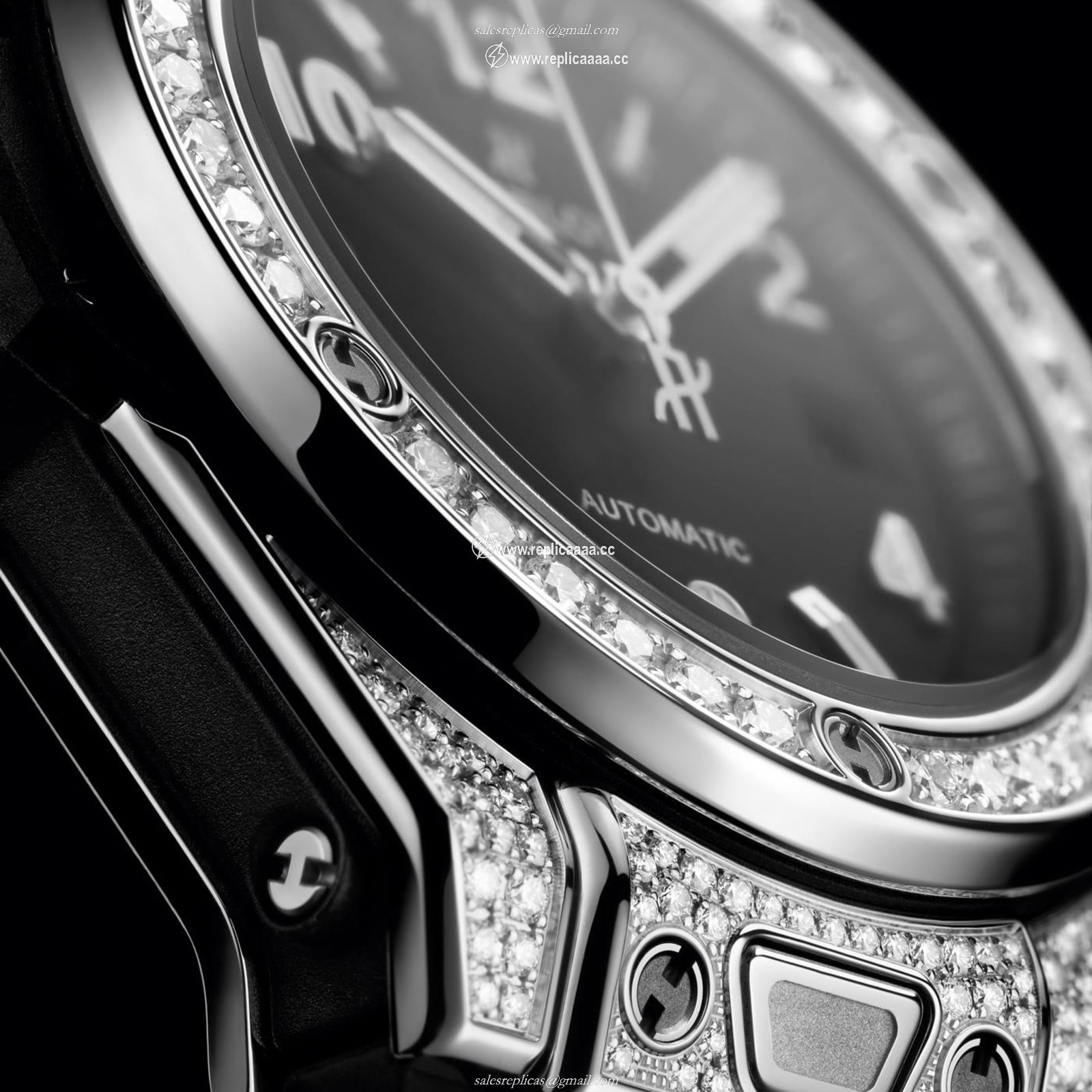 Replica Hublot Big Bang One Click Steel Pave 33mm Ladies details 485.SX.1170.RX.1604 2 Replica Hublot Big Bang One Click Steel Pave 33mm Ladies details 485.SX.1170.RX.1604