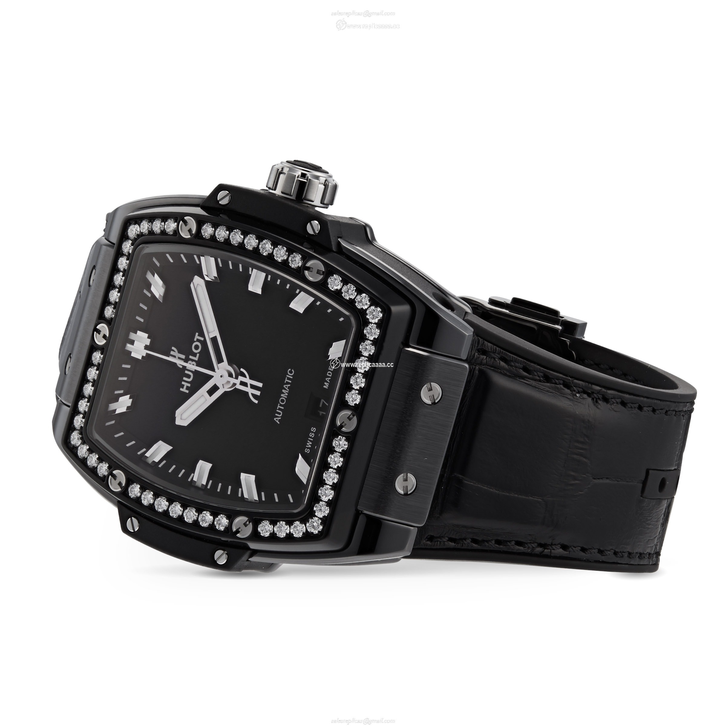 Replica Hublot Spirit Of Big Bang Black Magic Diamonds 39mm 665.CX.1170.LR.1204 2 Replica Hublot Spirit Of Big Bang Black Magic Diamonds 39mm 665.CX.1170.LR.1204