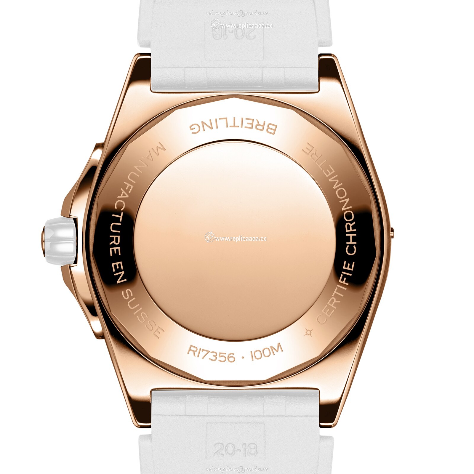Replica Breitling Super Chronomat Automatic 38 Origins White 18ct Rose Gold Rubber Strap details R17356531G1S1 2 Replica Breitling Super Chronomat Automatic 38 Origins White 18ct Rose Gold Rubber Strap details R17356531G1S1