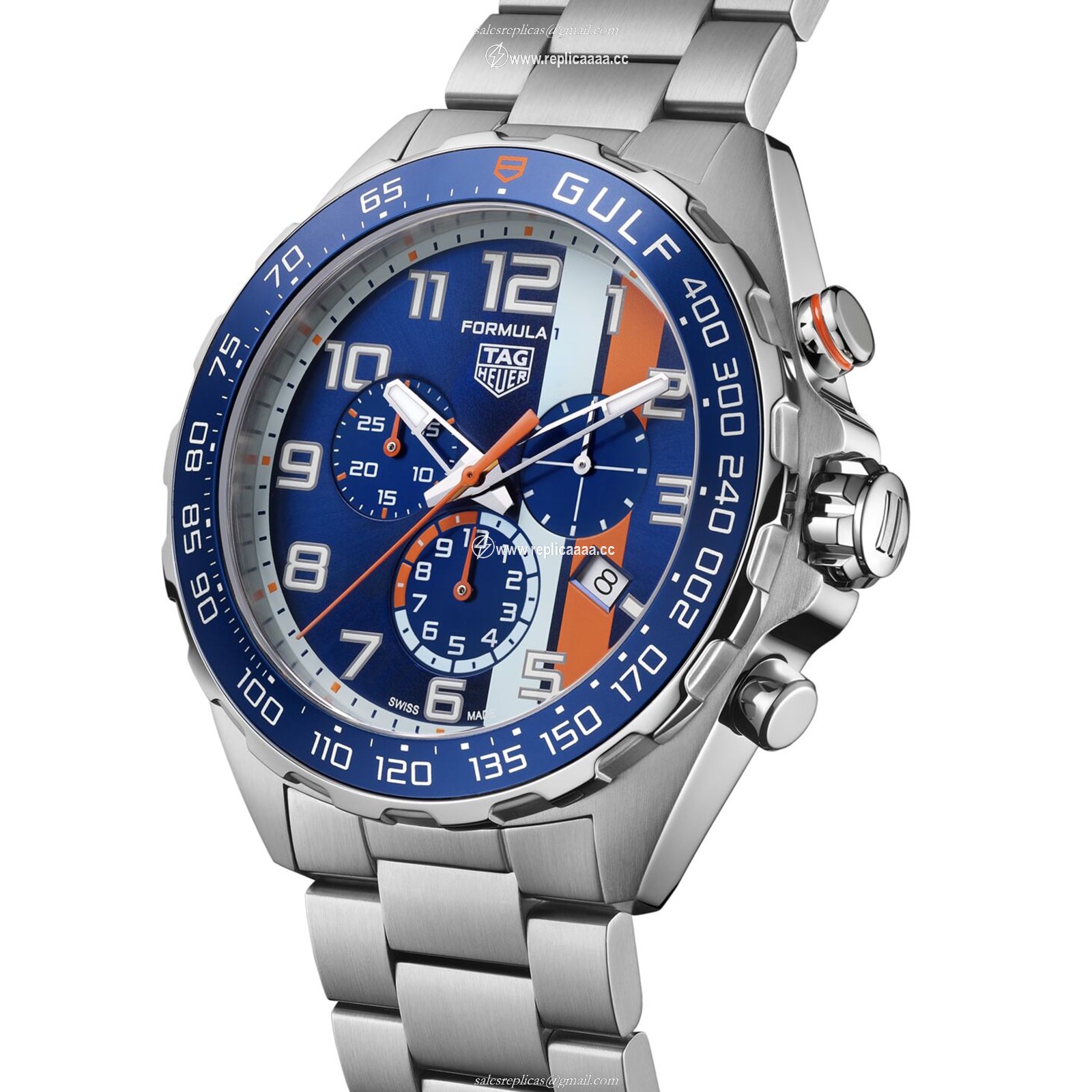 Replica TAG Heuer Formula 1 Chronograph X Gulf 43mm Mens details CAZ101AT.BA0842 2 Replica TAG Heuer Formula 1 Chronograph X Gulf 43mm Mens details CAZ101AT.BA0842