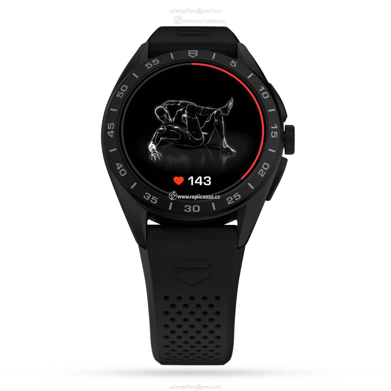 Replica TAG Heuer Connected Calibre E4 45mm - 2022 - Titanium Case - Black Rubber Strap SBR8A80.BT6261