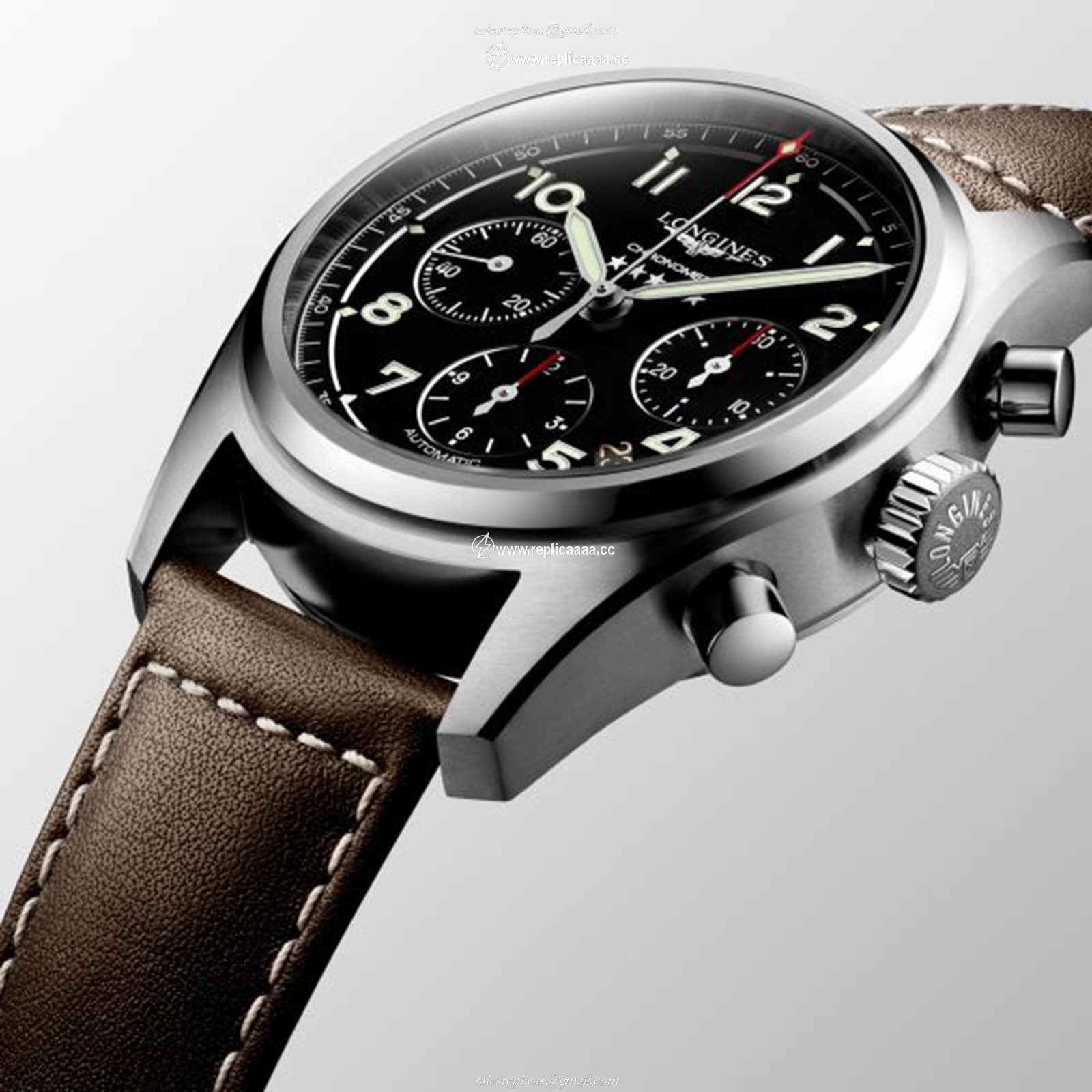 Replica Longines Spirit 42mm Mens details L38204530