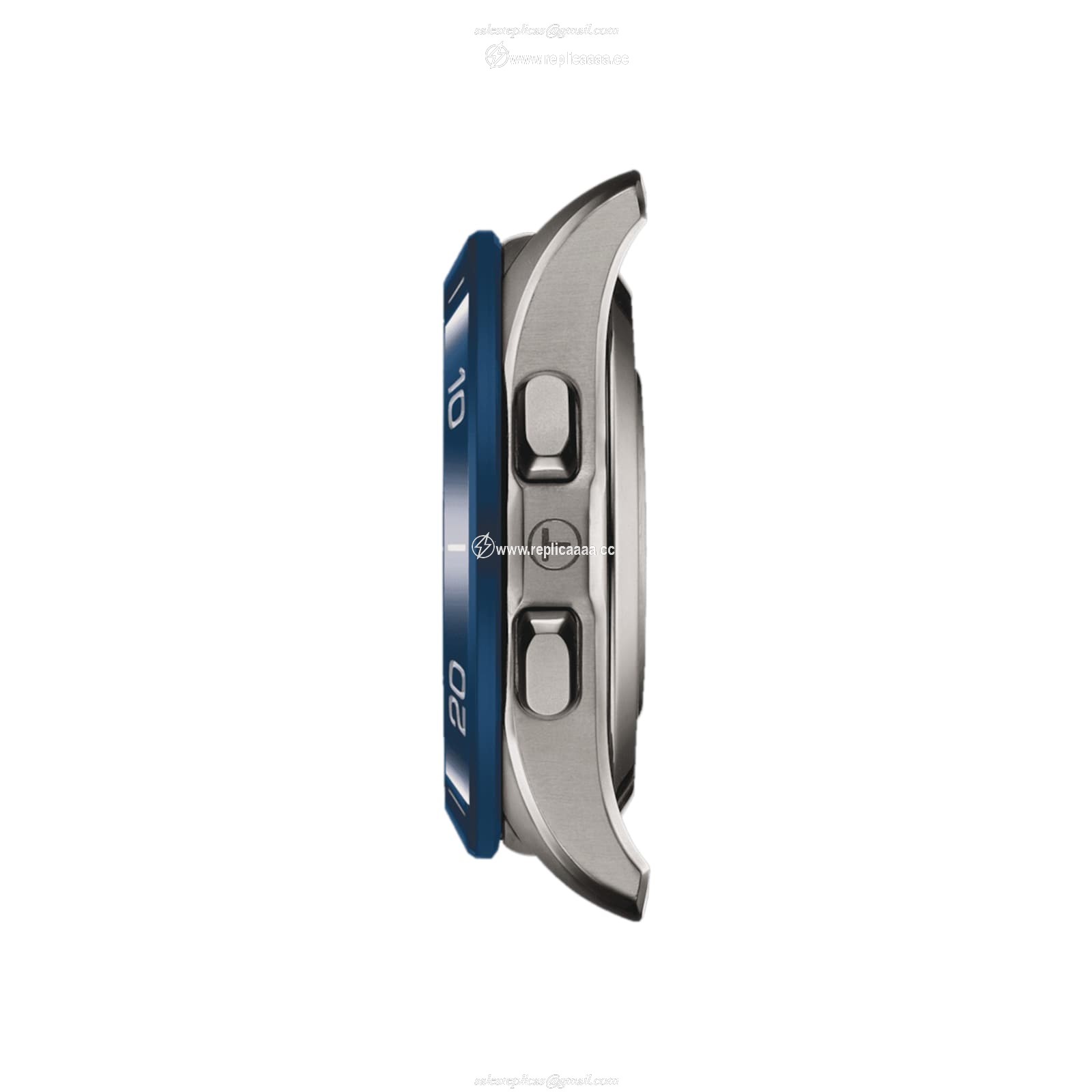 Replica Tissot T-Touch Connect Sport 44mm Unisex details Black With Blue Silicone Strap T1534204705101