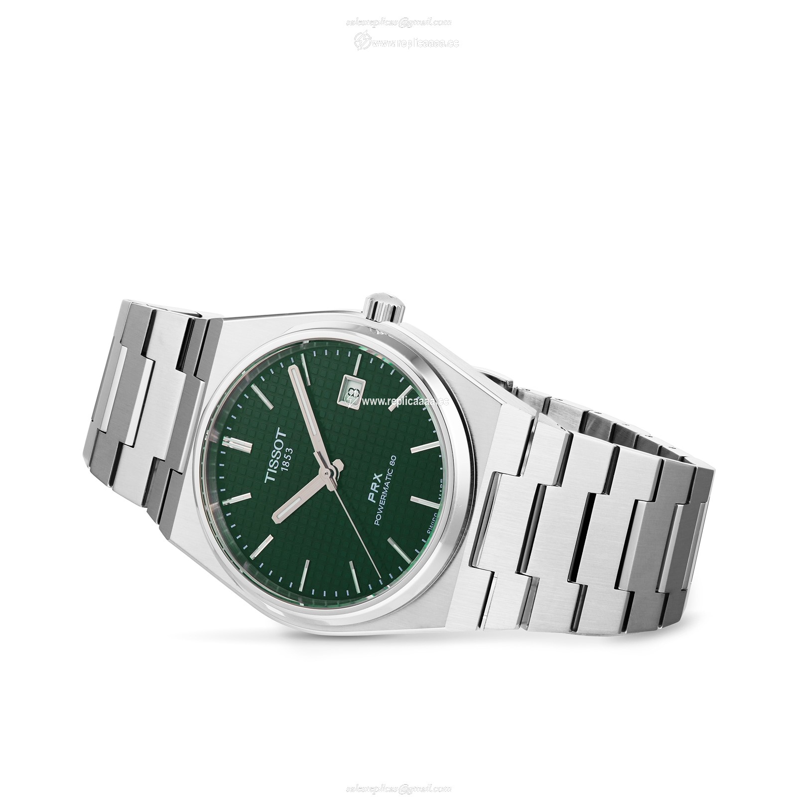 Replica Tissot T-Classic PRX Powermatic 80 40mm Mens details Green T1374071109100