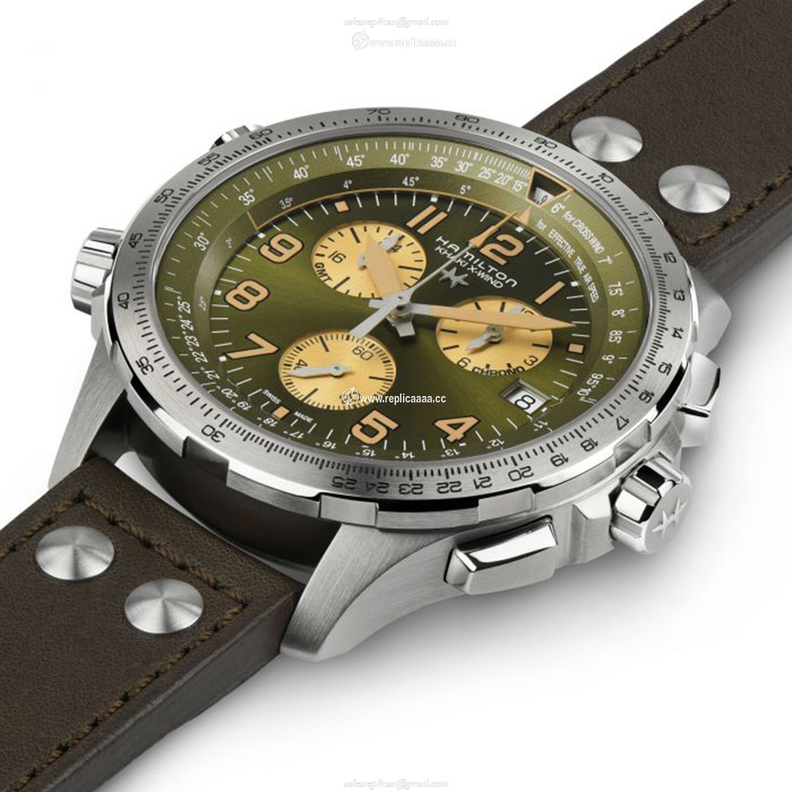 Replica Hamilton Khaki Aviation X-Wind Chrono 46mm Mens details H77932560