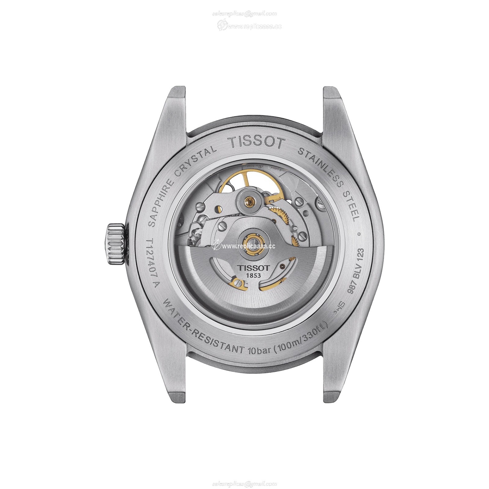 Replica Tissot Gentleman Powermatic 80 Open Heart 40mm Mens details Grey T1274071108100 2 Replica Tissot Gentleman Powermatic 80 Open Heart 40mm Mens details Grey T1274071108100