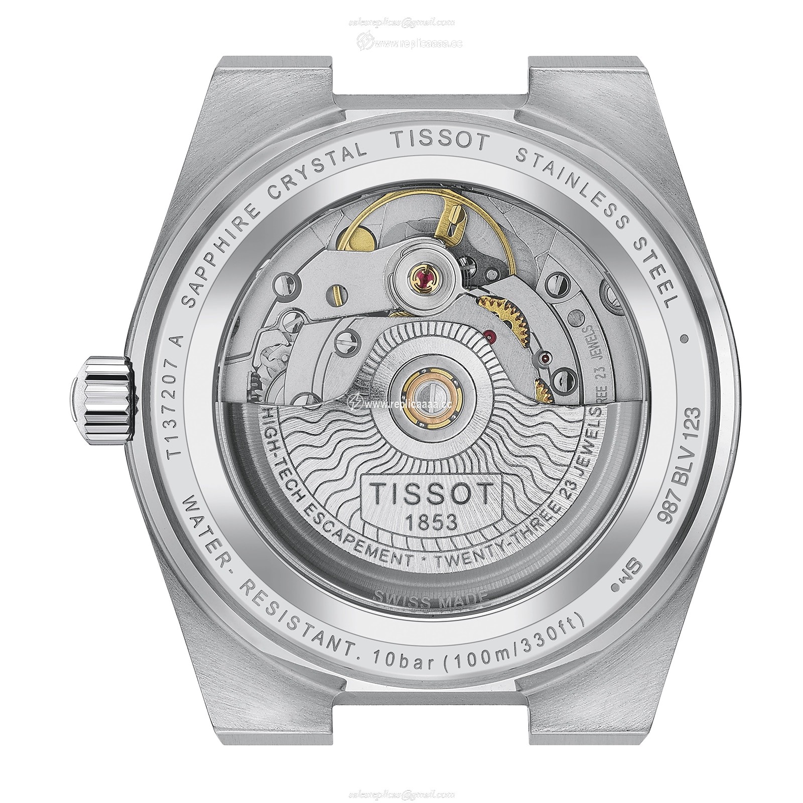 Replica Tissot PRX Powermatic 80 35mm Unisex details Blue T1372071104100 2 Replica Tissot PRX Powermatic 80 35mm Unisex details Blue T1372071104100