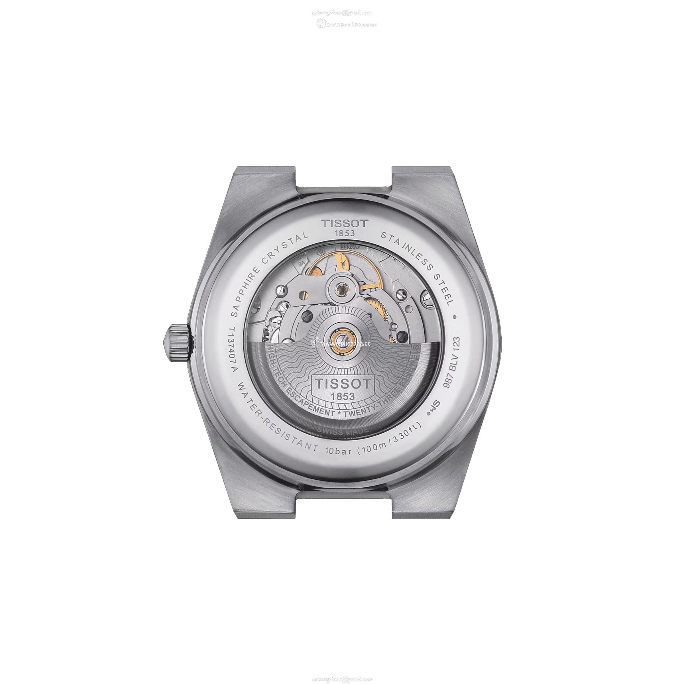 Replica Tissot T-Classic PRX Powermatic 80 40mm Mens details Light Blue T1374071135100 2 Replica Tissot T-Classic PRX Powermatic 80 40mm Mens details Light Blue T1374071135100