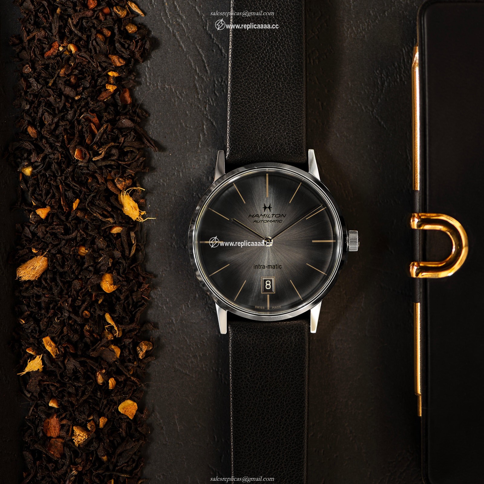 Replica Hamilton American Classic Intra-Matic Automatic details 38mm H38455781 2 Replica Hamilton American Classic Intra-Matic Automatic details 38mm H38455781