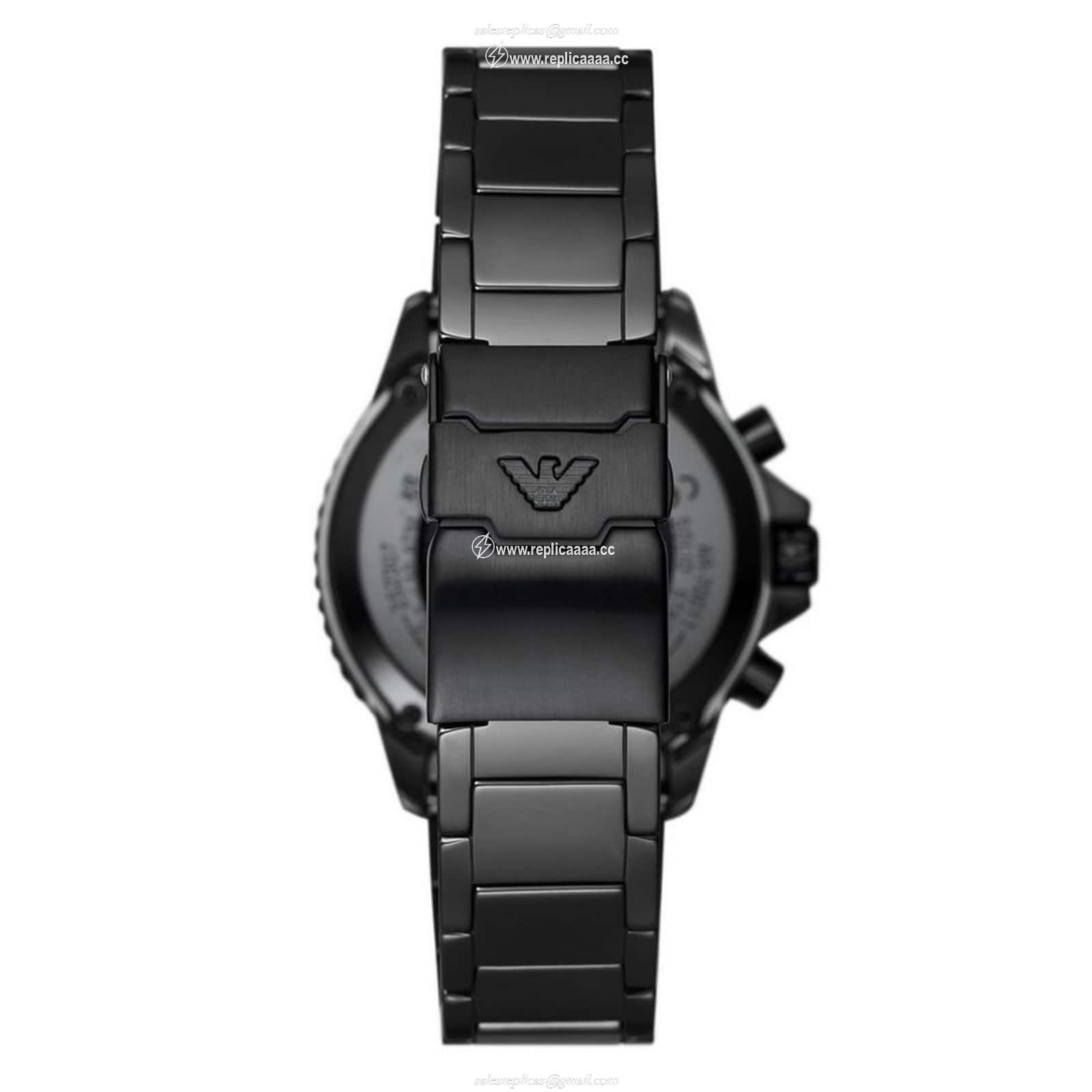 Replica Emporio Armani Diver Mens details 43mm Black AR70010