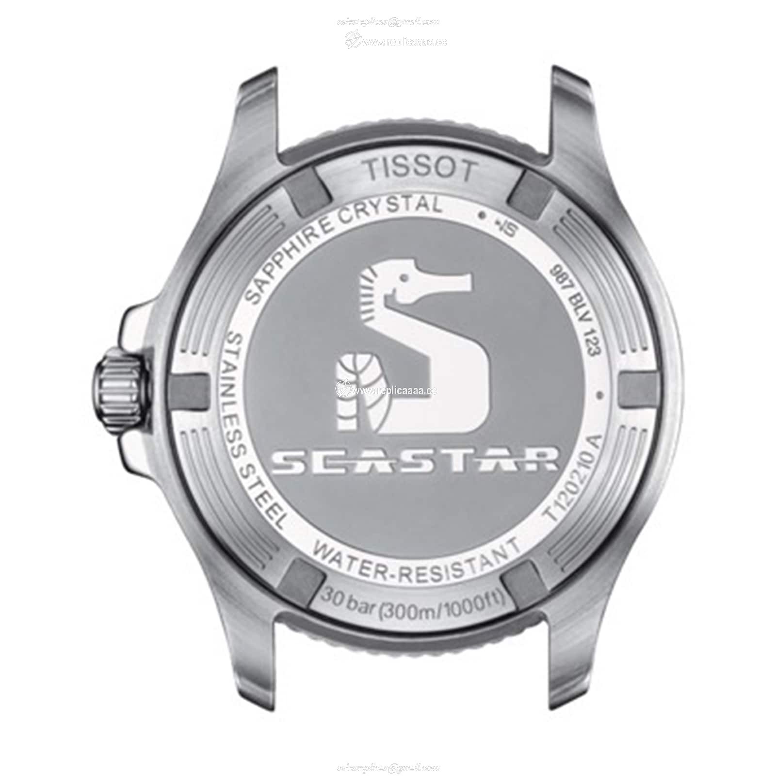 Replica Tissot Seastar 100 36mm Unisex details T1202101104100 2 Replica Tissot Seastar 100 36mm Unisex details T1202101104100