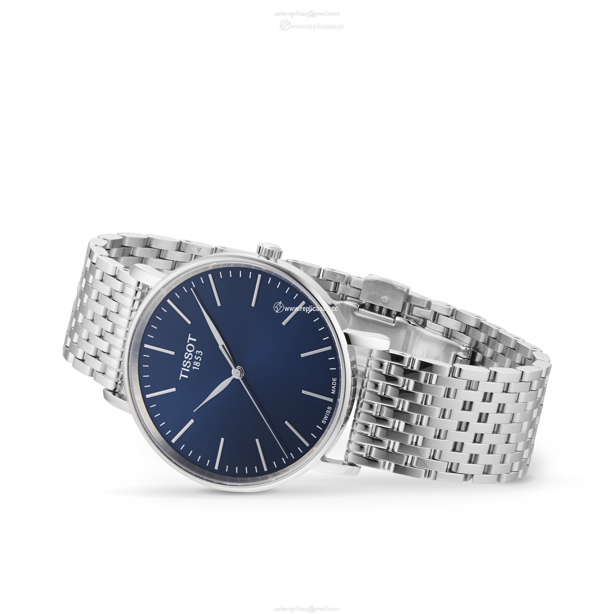 Replica Tissot T-Classic Everytime 40mm Mens details Blue T1434101104100