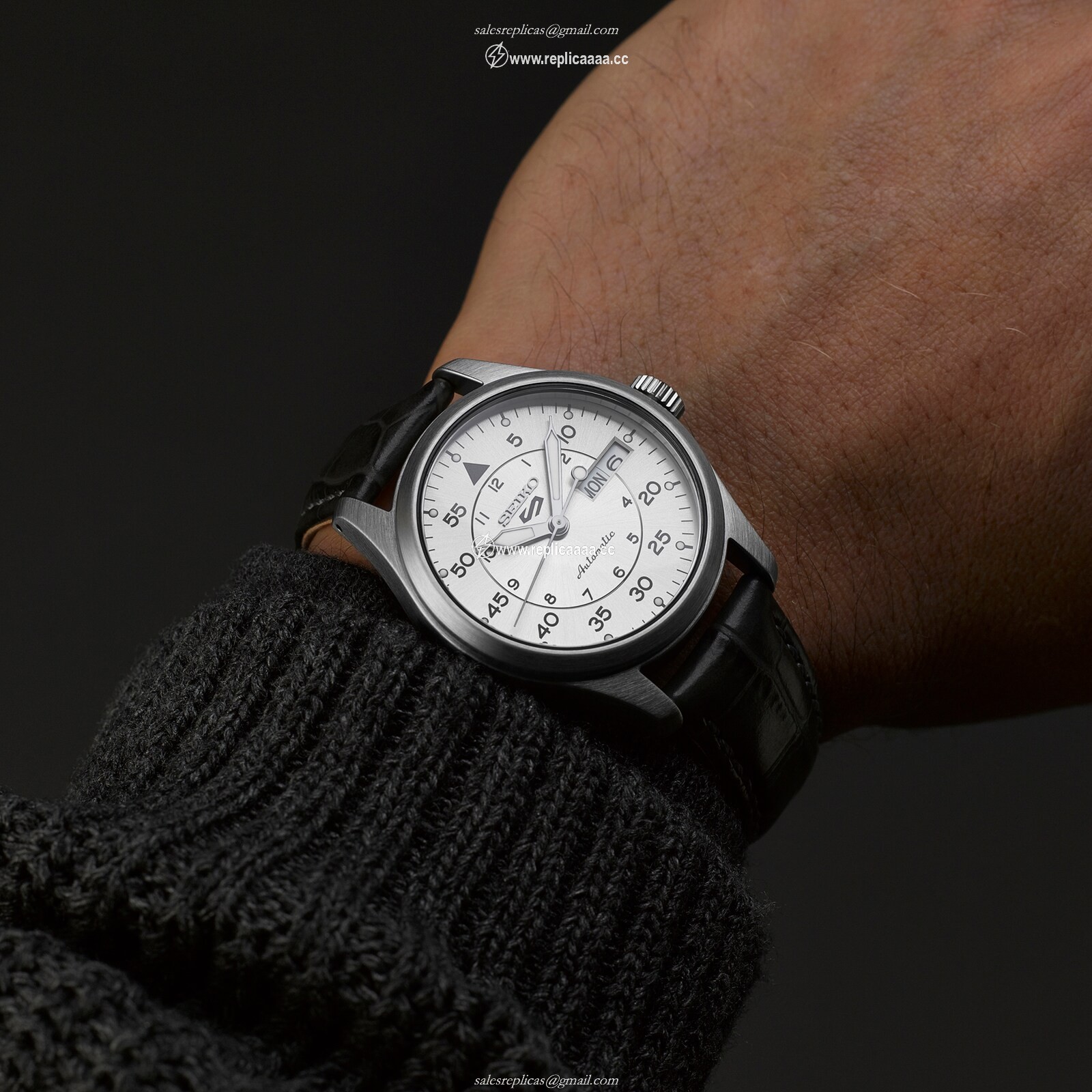 Replica Seiko 5 Sports 'Champagne Flieger' Suit Style SRPJ87K1