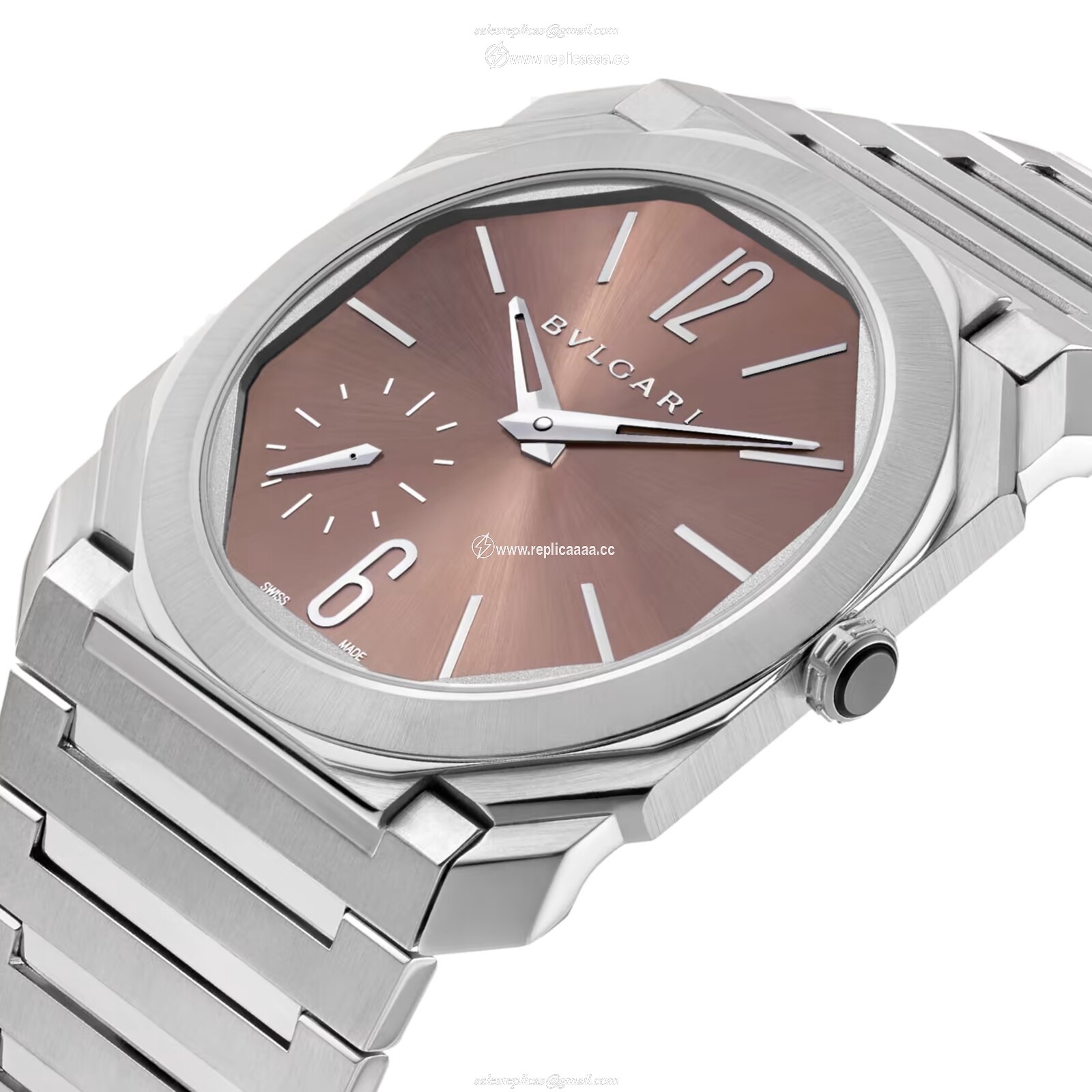 Replica BVLGARI Octo Finissimo 40mm Mens details Pink 103856