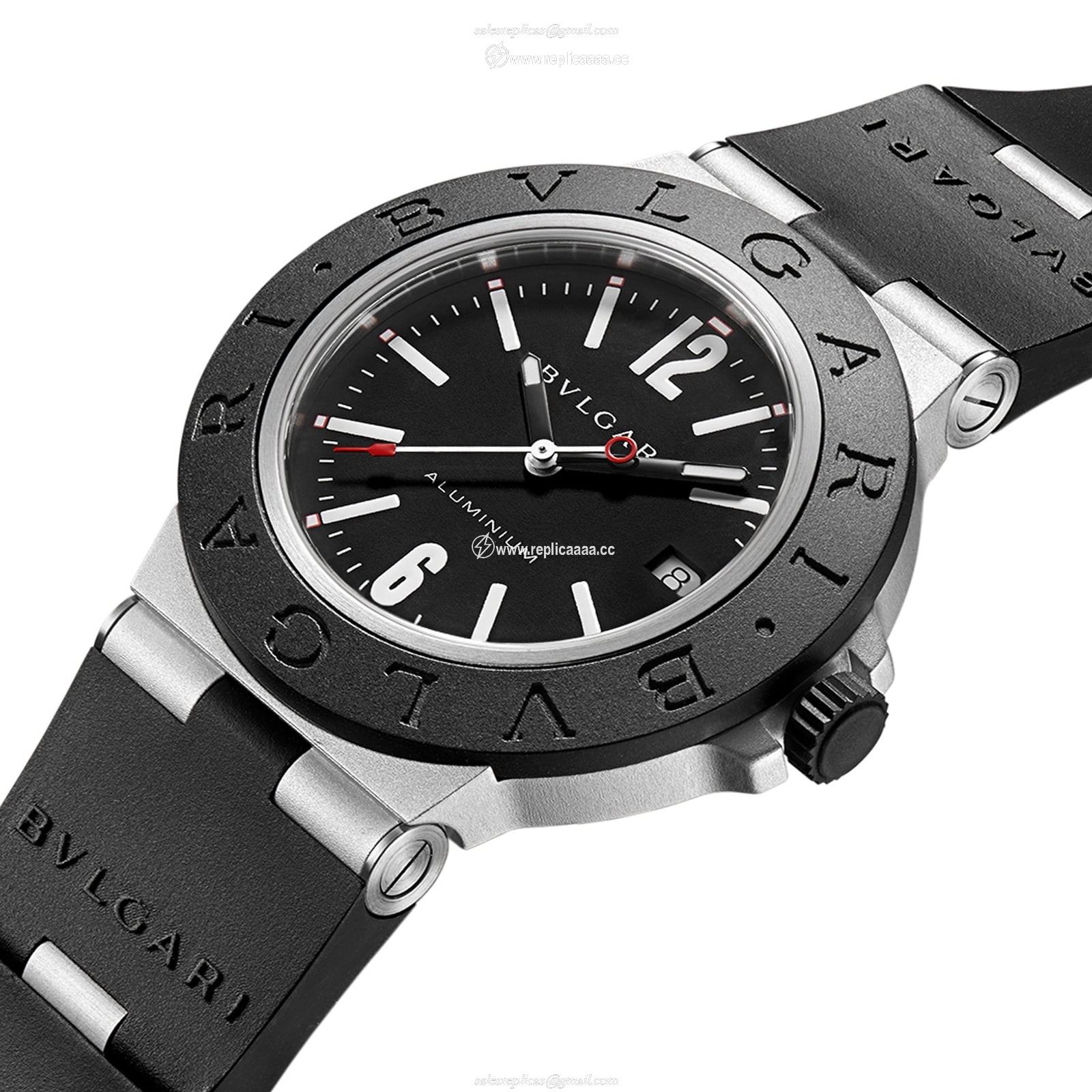 Replica Bvlgari Bvlgari Aluminium 40mm Mens details 103445 2 Replica Bvlgari Bvlgari Aluminium 40mm Mens details 103445