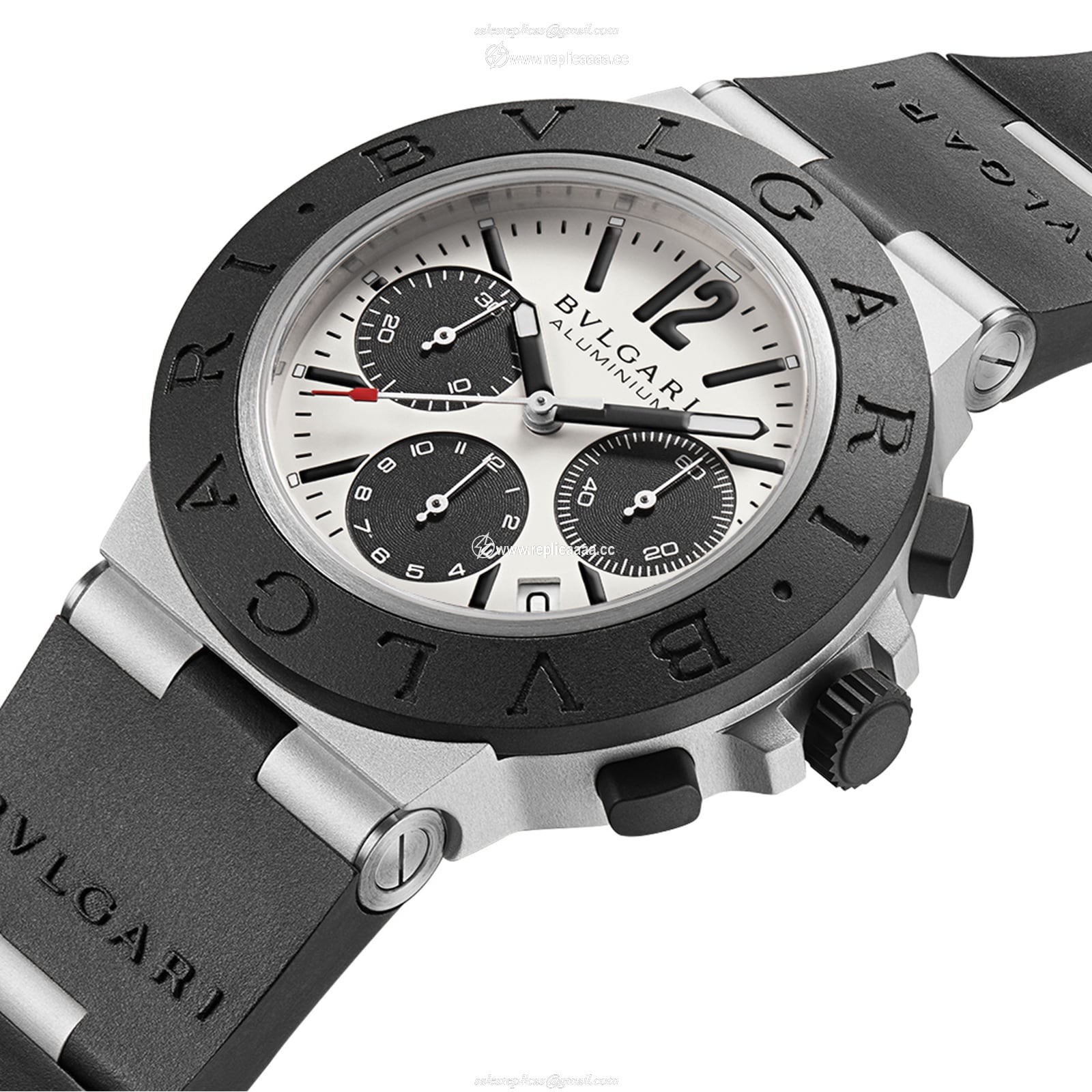 Replica Bvlgari Bvlgari Aluminium 40mm Mens details 103383 2 Replica Bvlgari Bvlgari Aluminium 40mm Mens details 103383