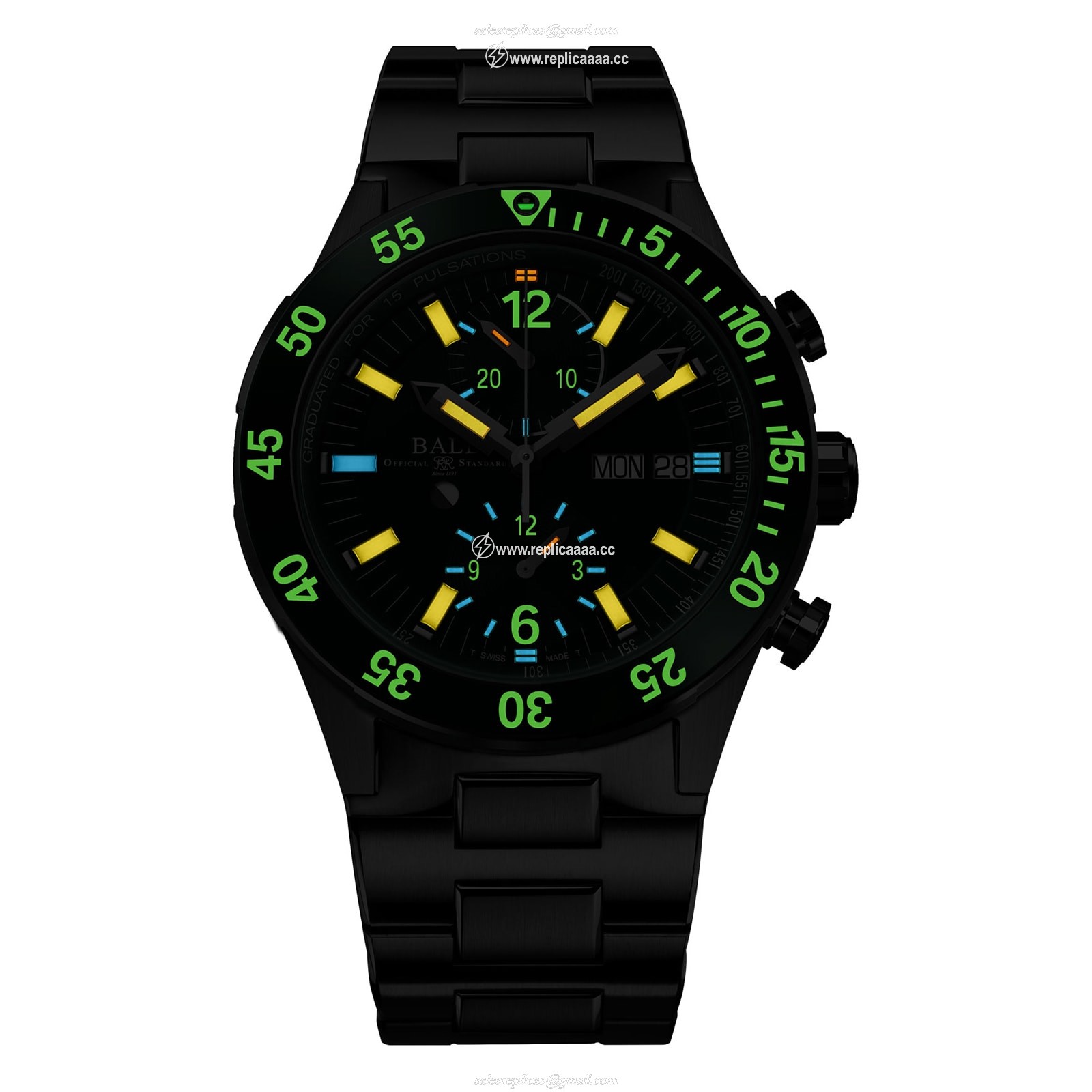 Replica BALL Roadmaster Rescue 42mm Limited Edition Mens details Green DC3030C-S2-GR