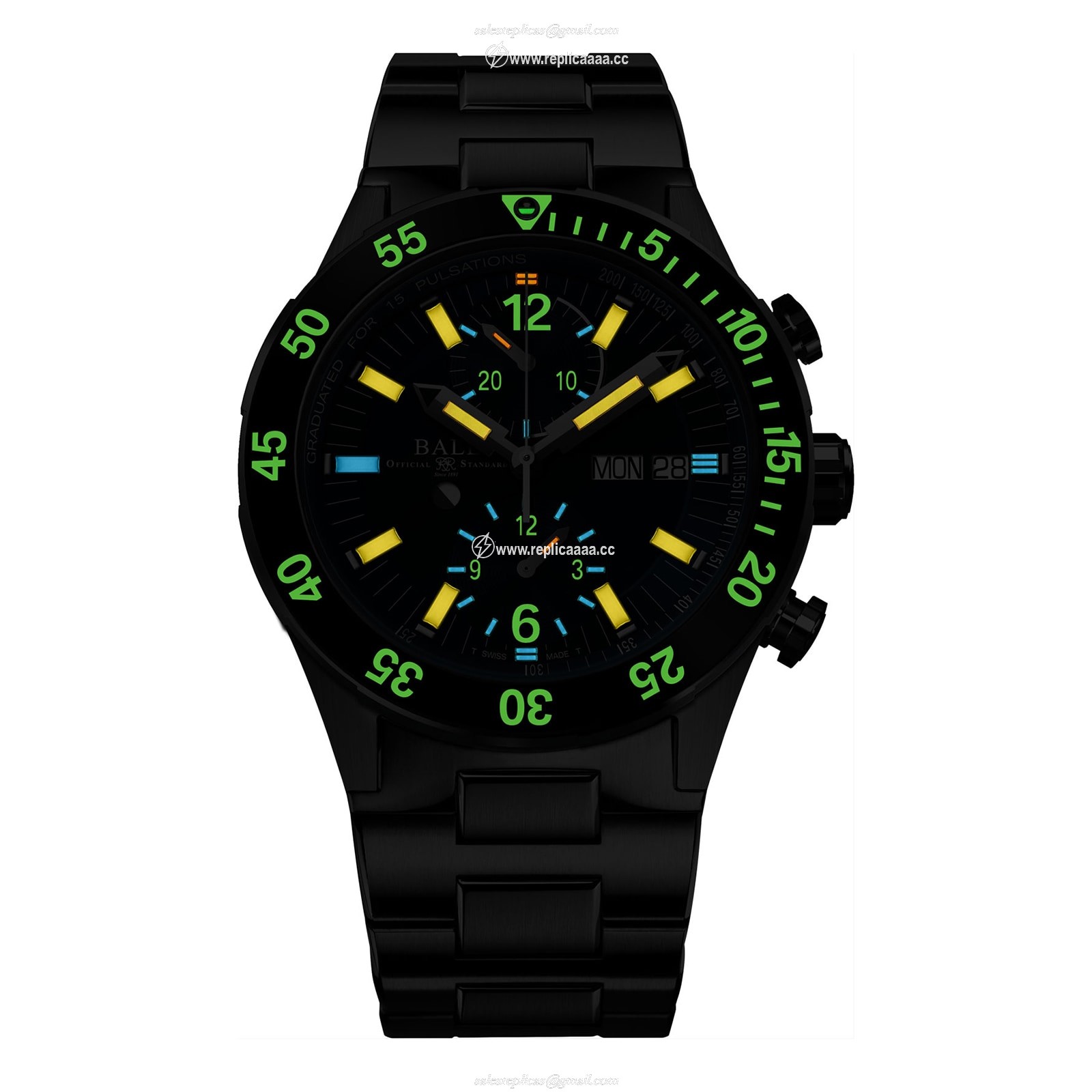 Replica BALL Roadmaster Rescue Chronograph 42mm Limited Edition Mens details Blue DC3030C-S-BE