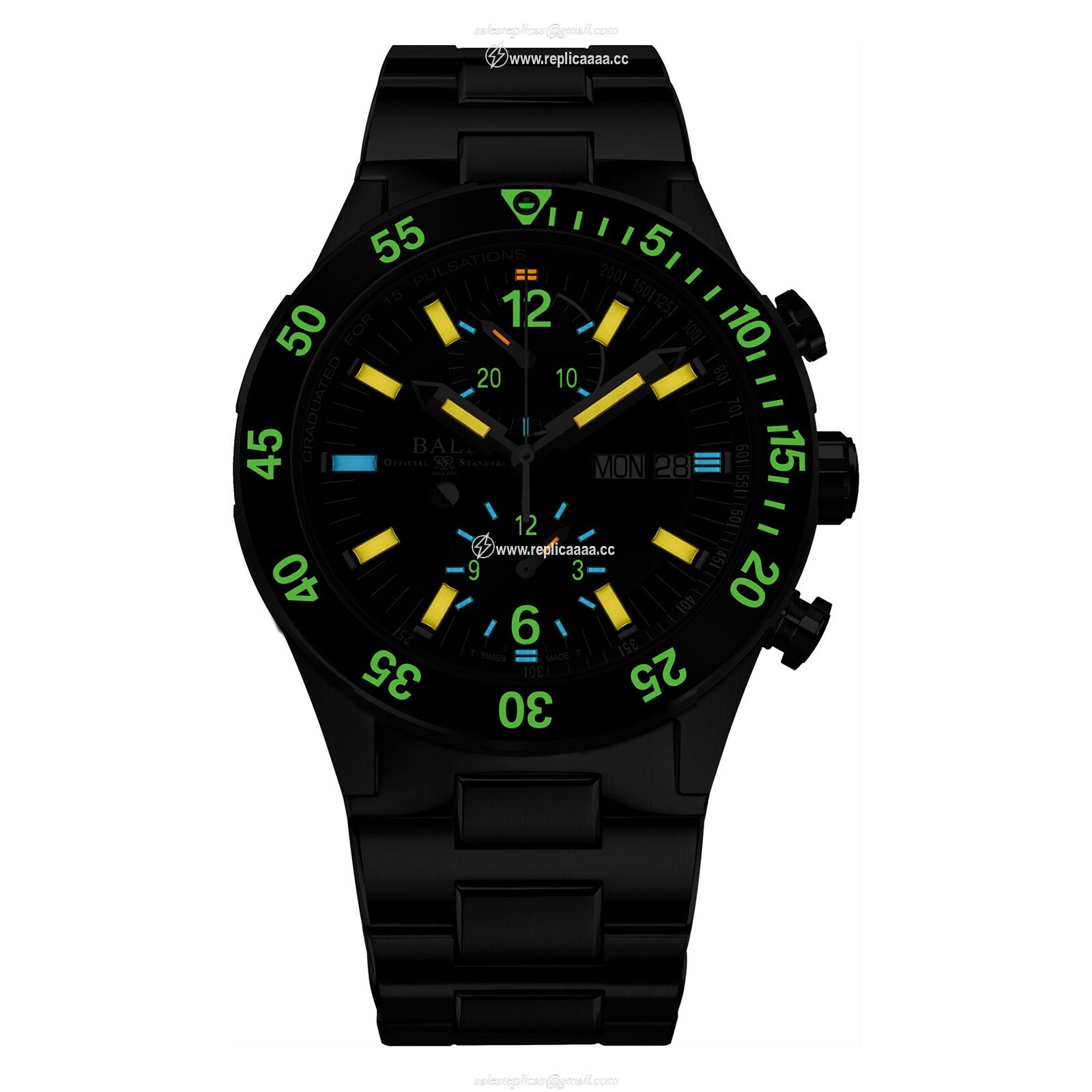 Replica BALL Roadmaster Rescue Chronograph 42mm Limited Edition Mens details Black DC3030C-S-BK 2 Replica BALL Roadmaster Rescue Chronograph 42mm Limited Edition Mens details Black DC3030C-S-BK