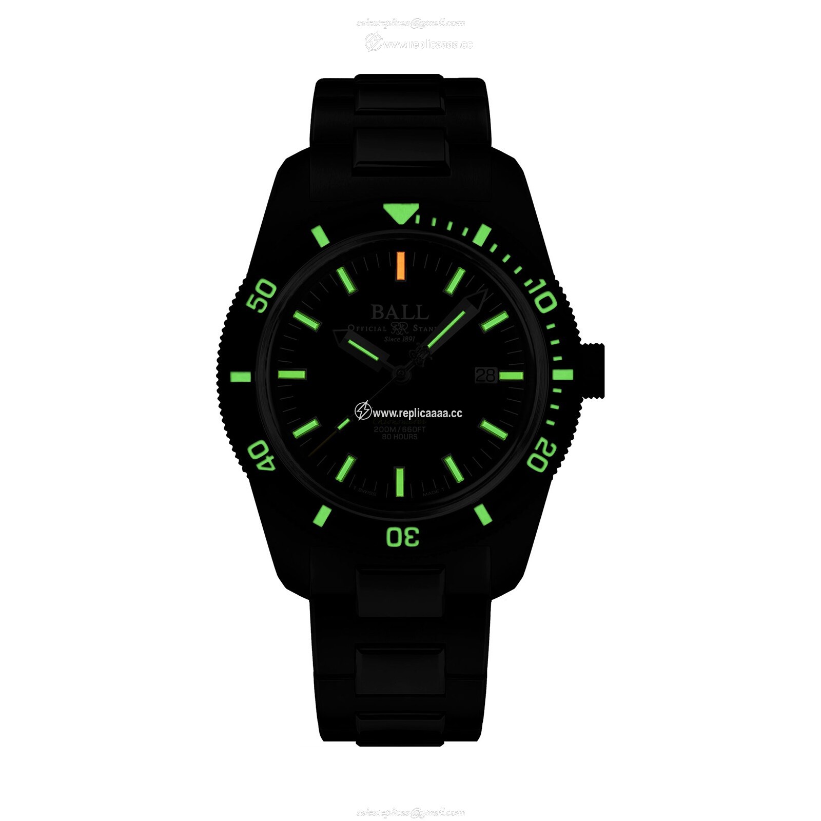 Replica BALL Engineer II Skindiver Heritage Chronometer 42mm Mens details Black DD3208B-S2C-BK 2 Replica BALL Engineer II Skindiver Heritage Chronometer 42mm Mens details Black DD3208B-S2C-BK