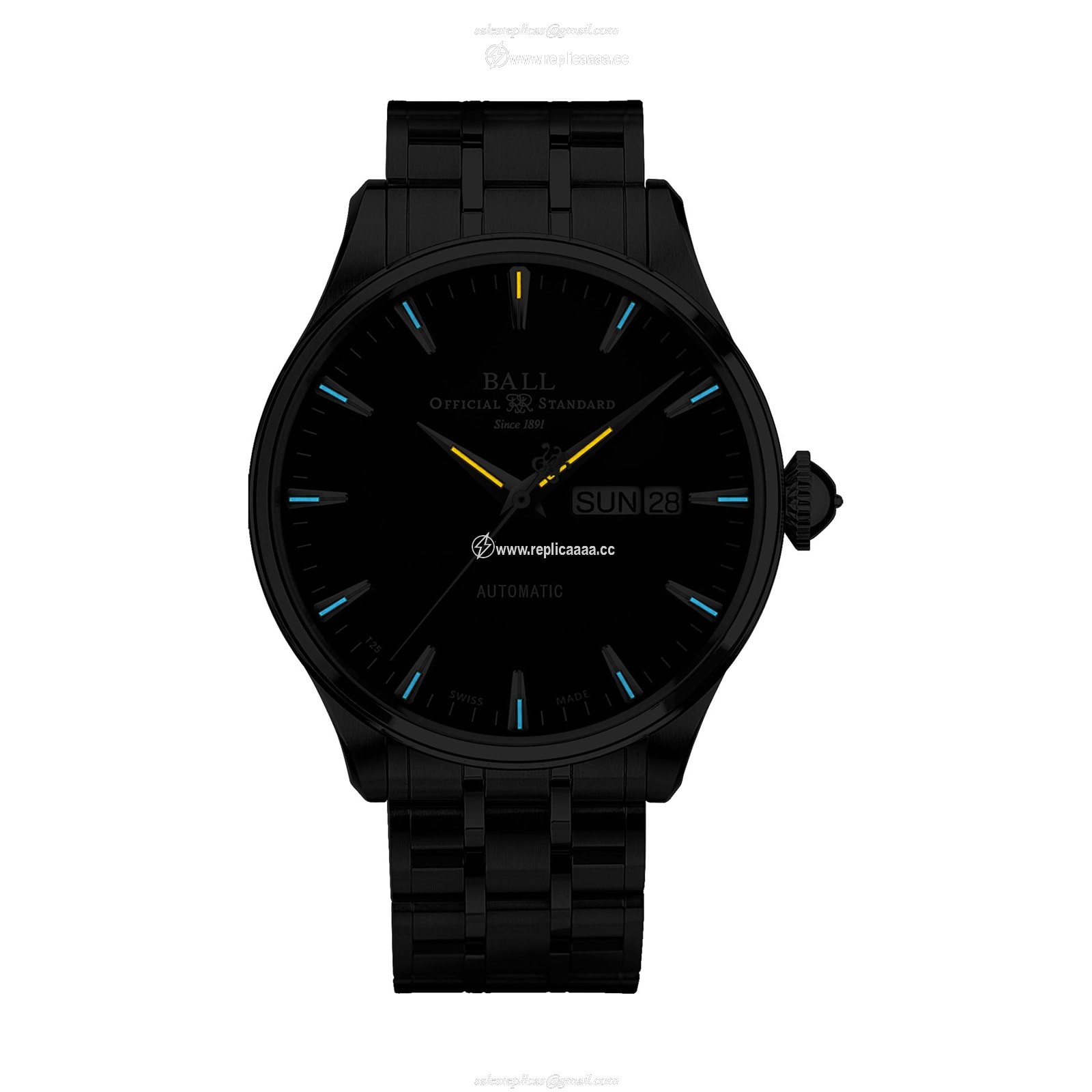 Replica BALL Trainmaster Eternity Automatic 39.5mm Mens details Black NM2080D-S1J-BK