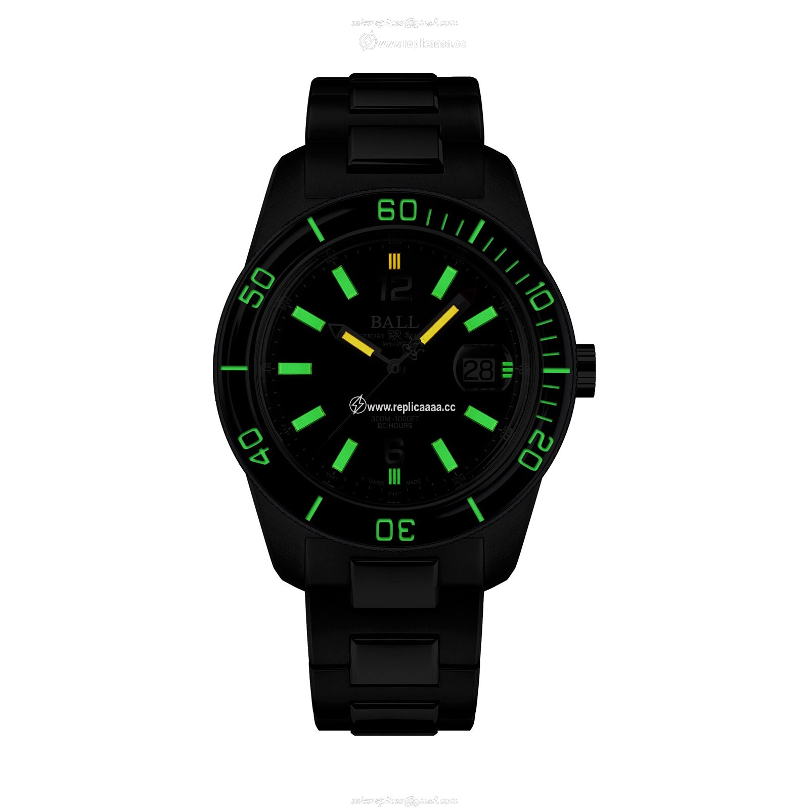 Replica BALL Engineer M Skindiver III 41.5mm Mens details Black DD3100A-S1C-BK 2 Replica BALL Engineer M Skindiver III 41.5mm Mens details Black DD3100A-S1C-BK