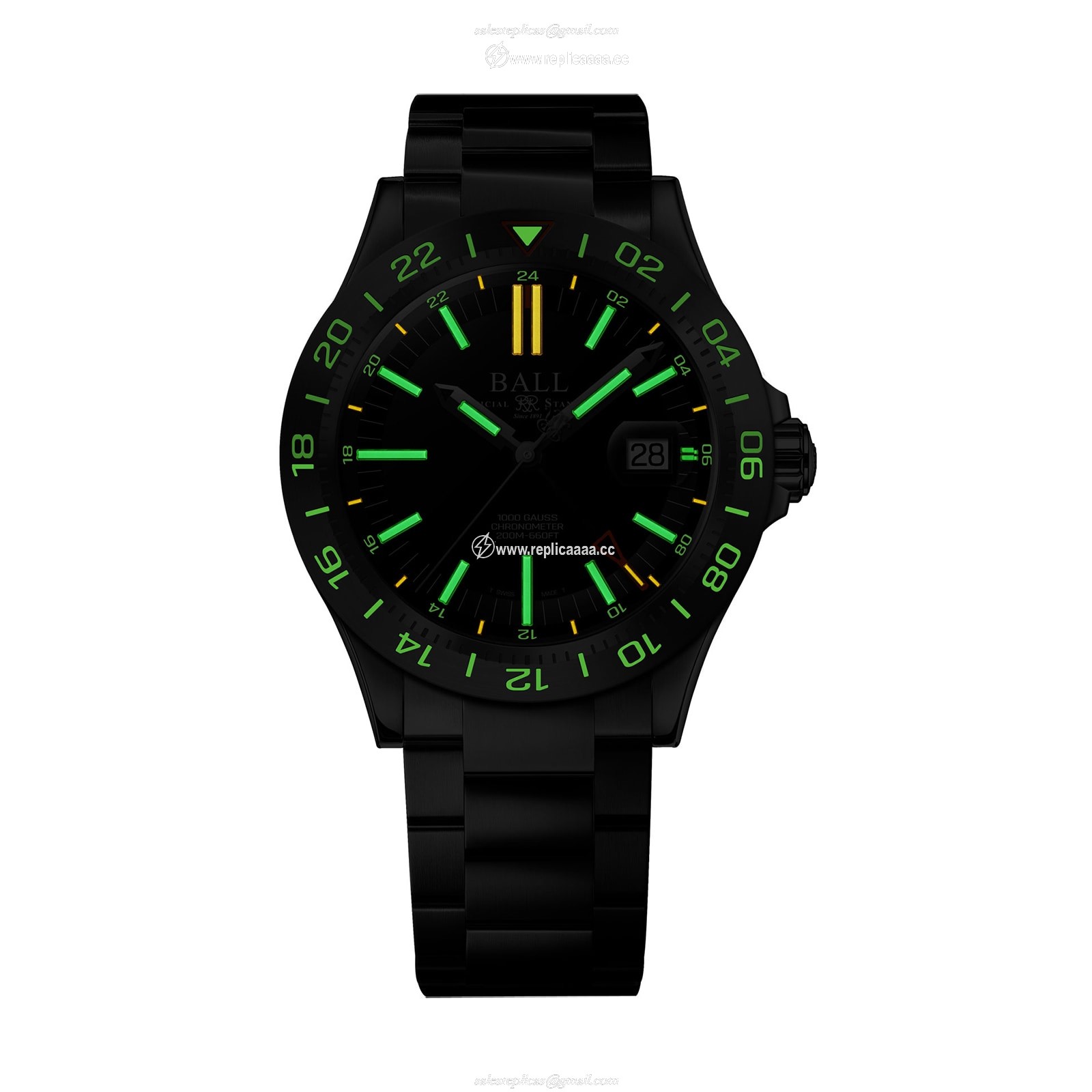 Replica BALL Engineer III Outlier 40mm Limited Edition Mens details Black DG9000B-S1C-BK
