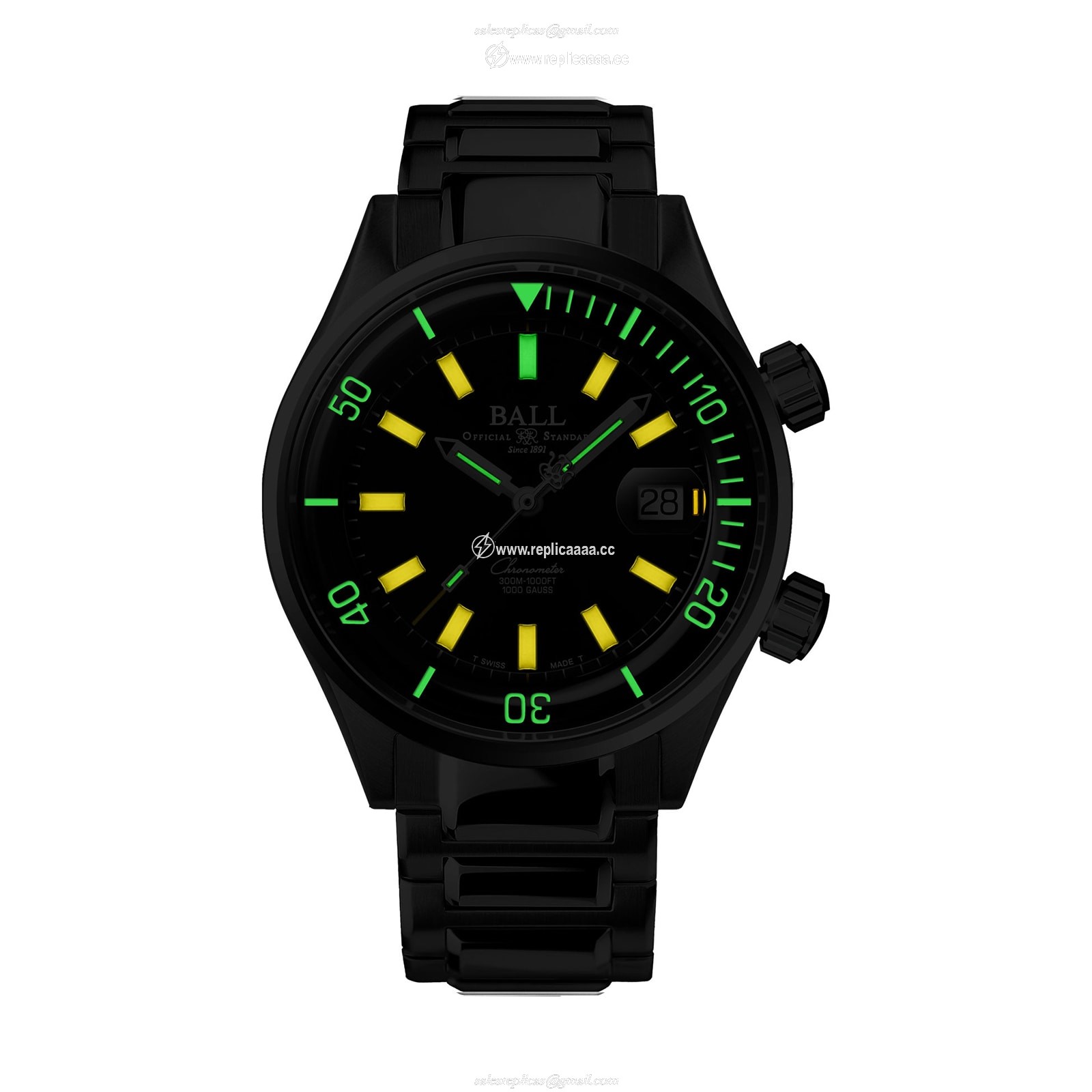 Replica BALL Engineer Master II Diver Chronometer 42mm Limited Edition Mens details Black DM2280A-S1C-BK