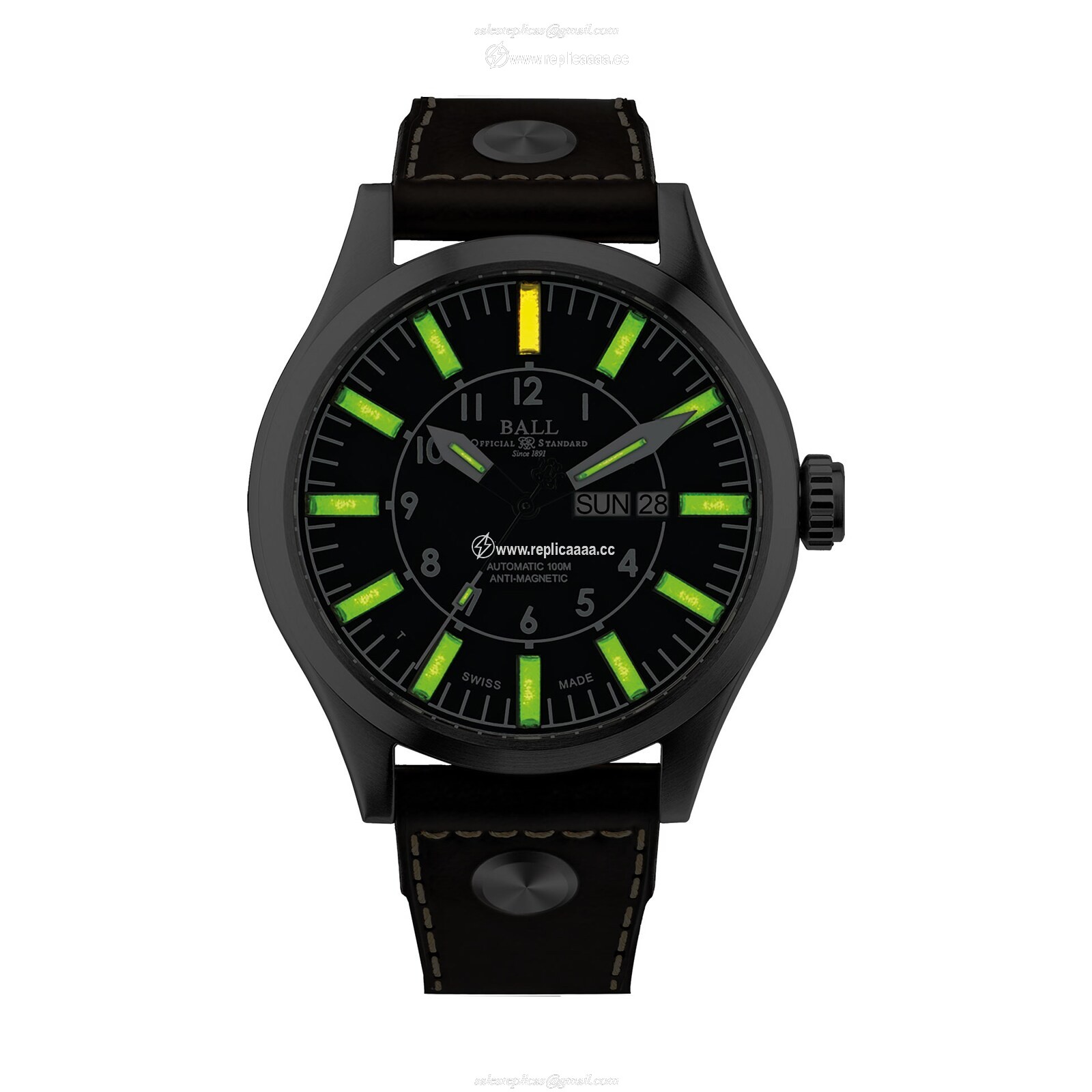 Replica BALL Engineer Master II Aviator 46mm Mens details Black NM1080C-L13-BK