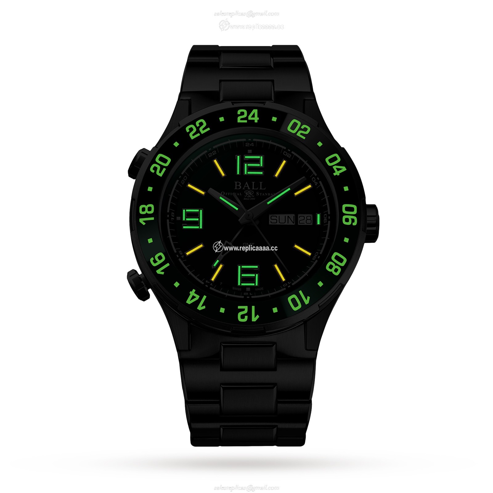 Replica BALL Roadmaster Marine GMT Ceramic Limited Edition 40mm Mens details Green DG3030B-S2C-GR 2 Replica BALL Roadmaster Marine GMT Ceramic Limited Edition 40mm Mens details Green DG3030B-S2C-GR